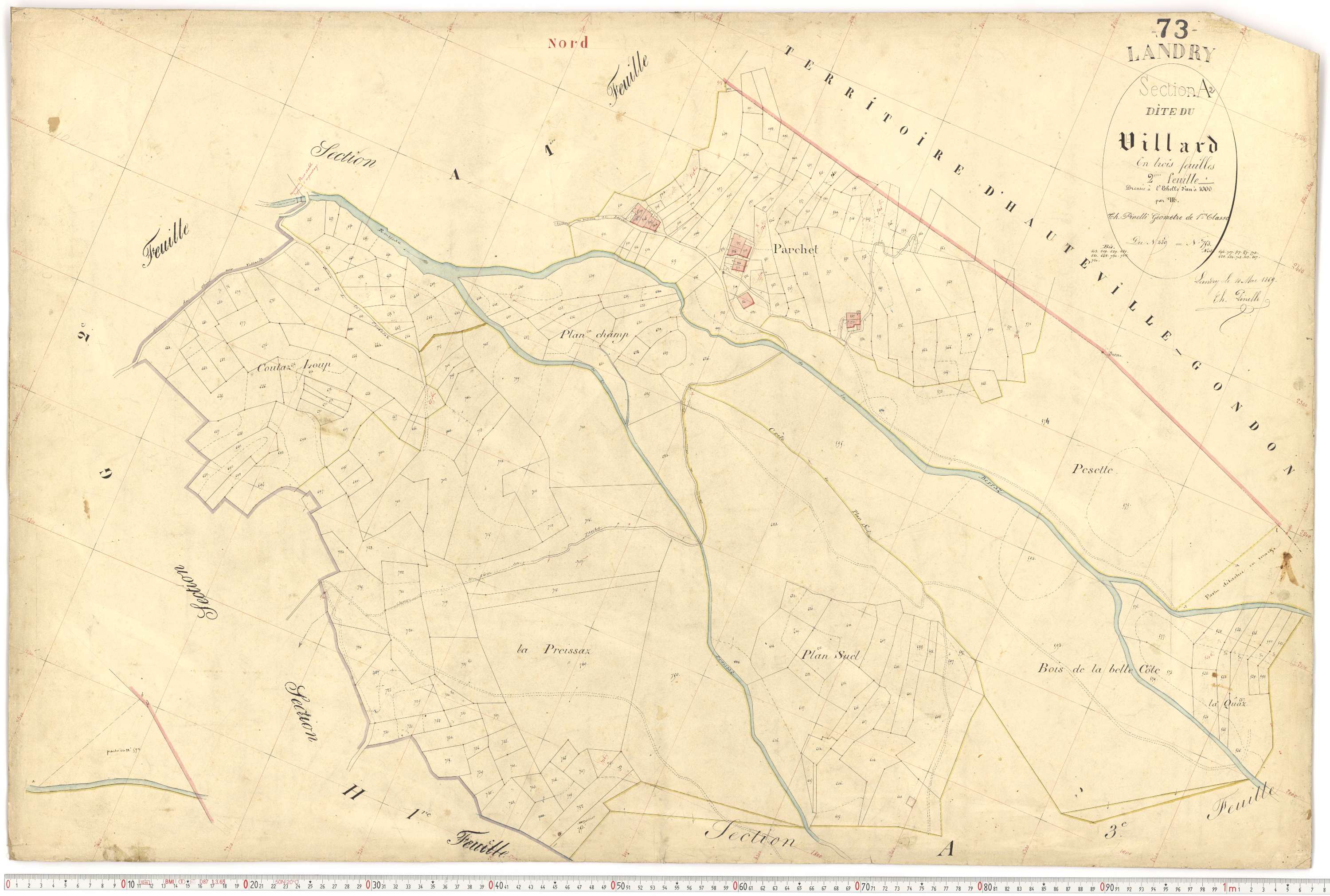 Landry - Plans cadastraux du premier cadastre français.