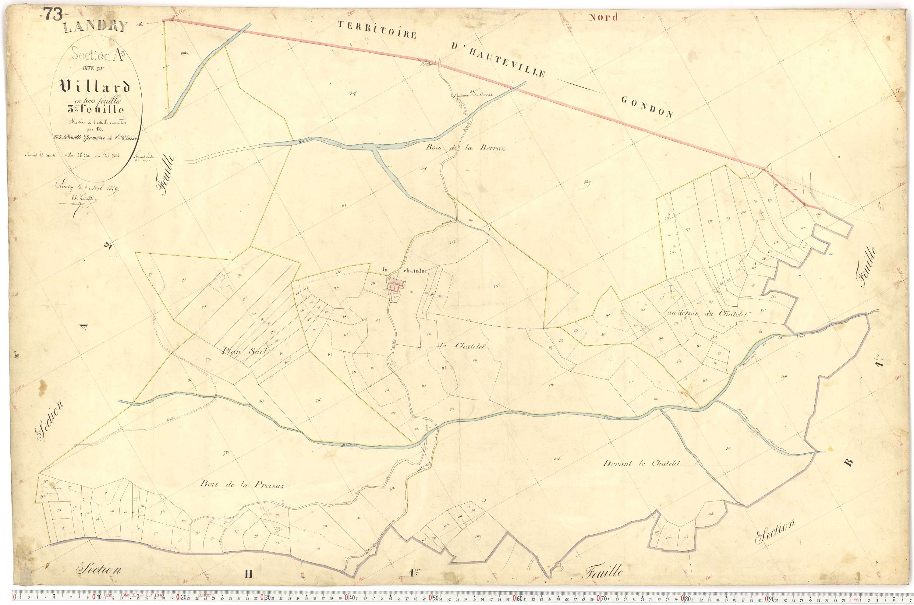 Landry - Plans cadastraux du premier cadastre français.