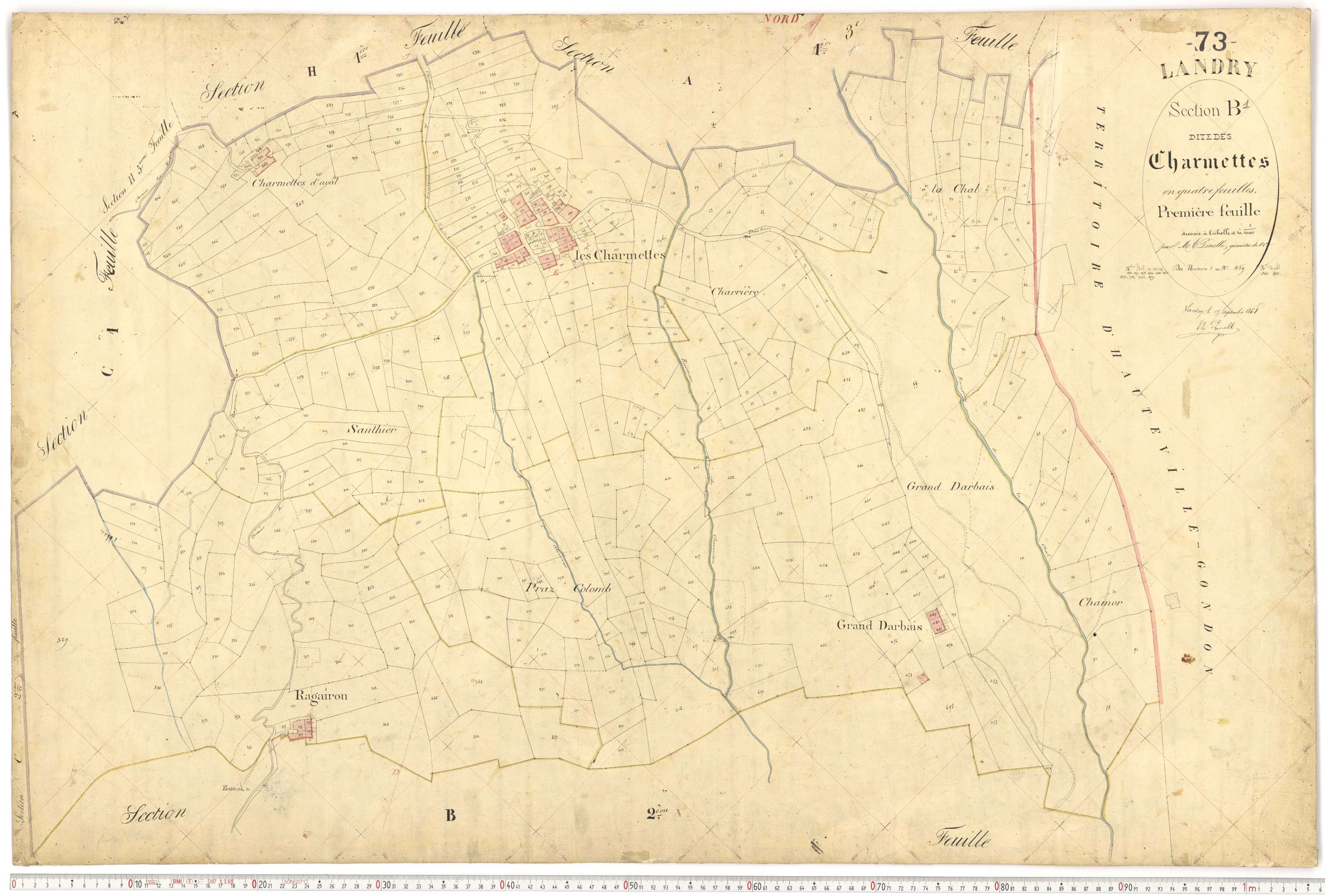 Landry - Plans cadastraux du premier cadastre français.