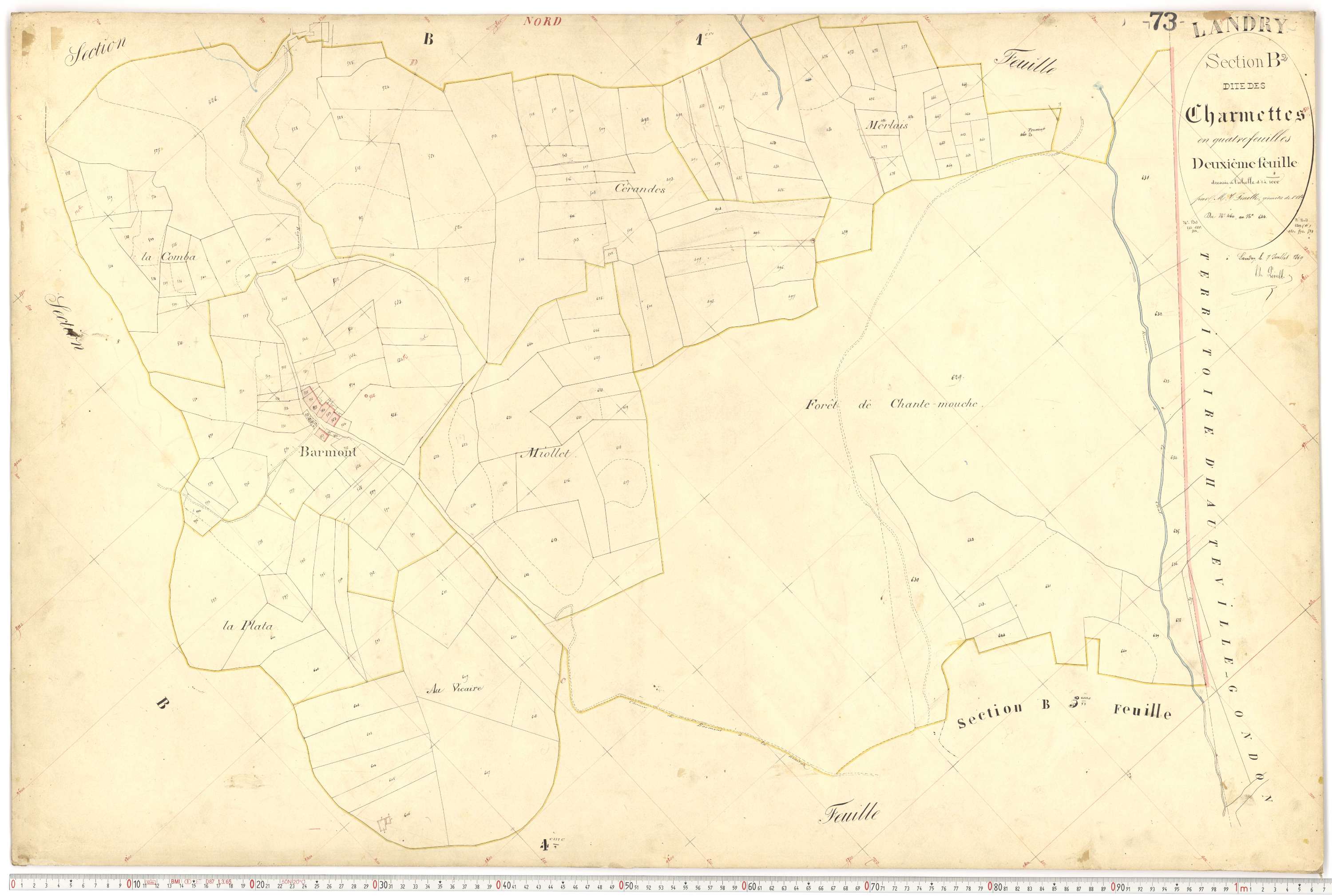 Landry - Plans cadastraux du premier cadastre français.