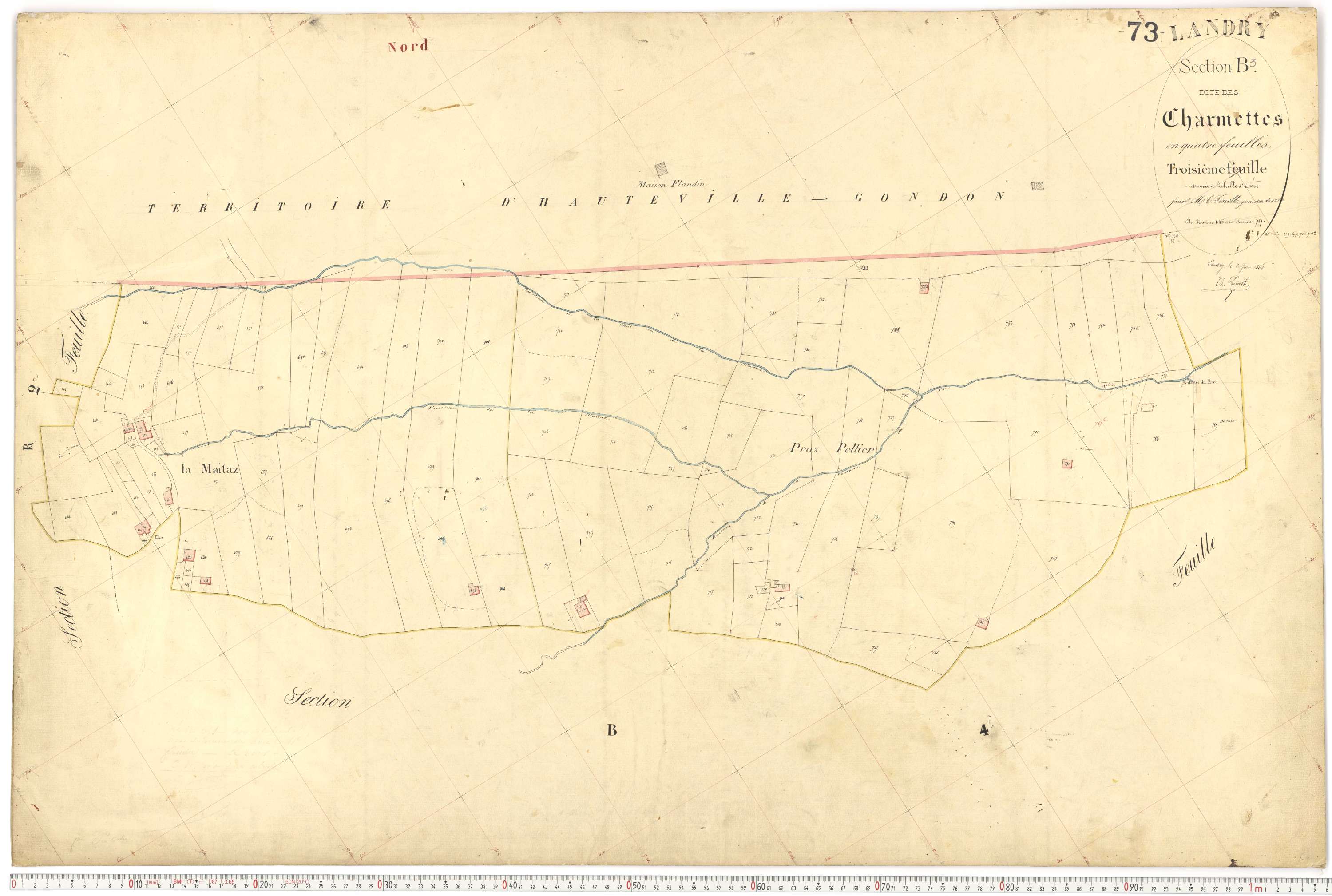 Landry - Plans cadastraux du premier cadastre français.