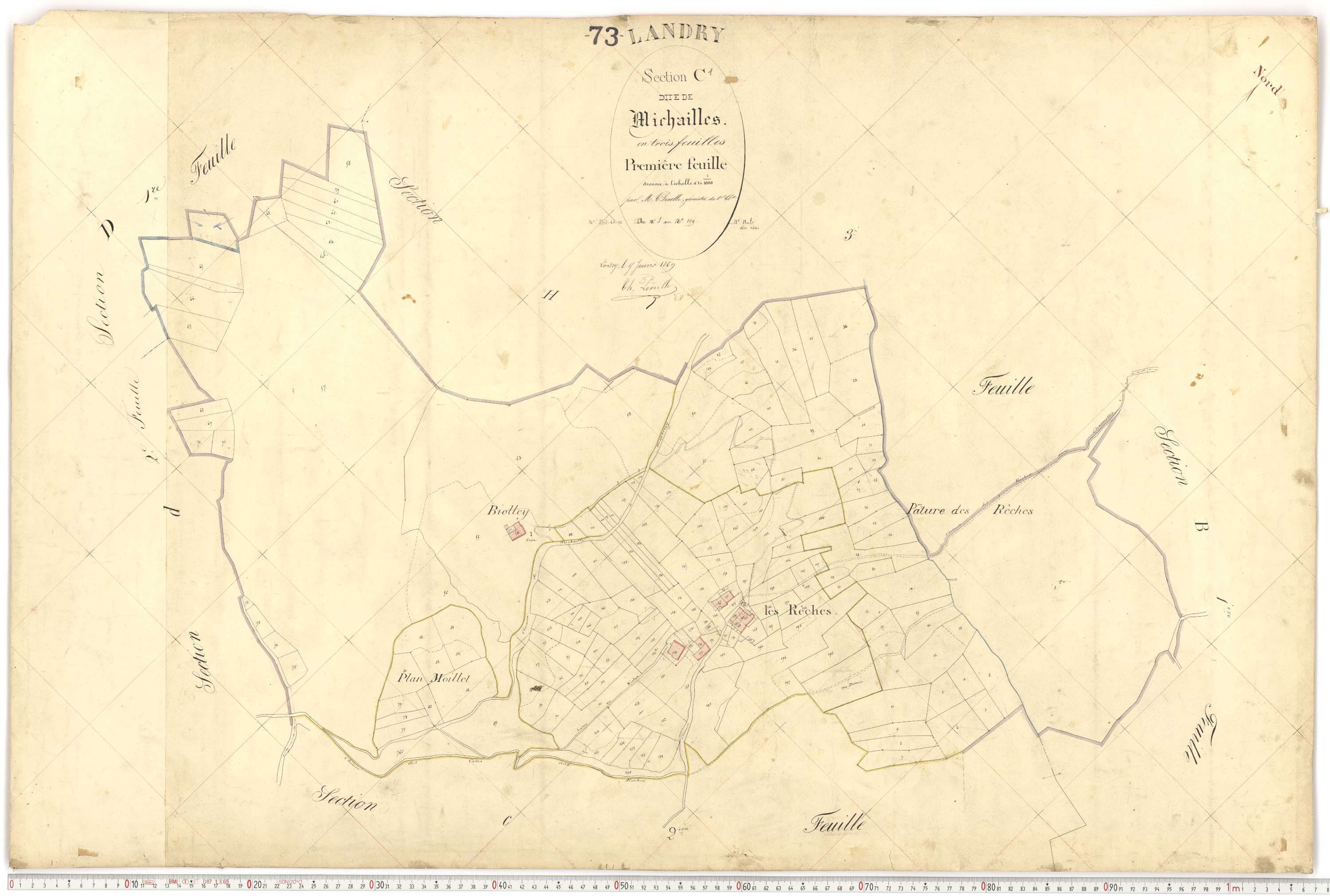 Landry - Plans cadastraux du premier cadastre français.