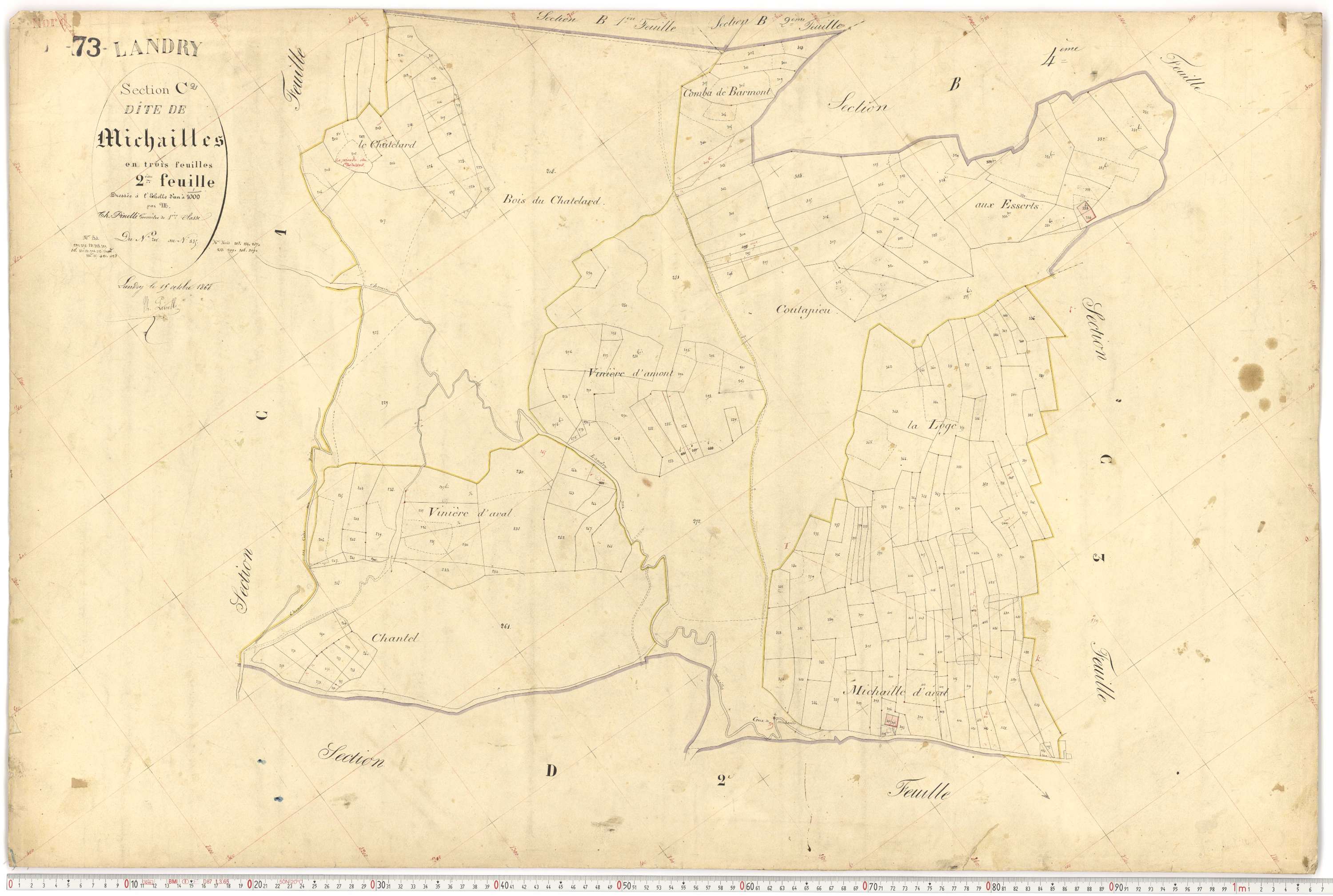 Landry - Plans cadastraux du premier cadastre français.