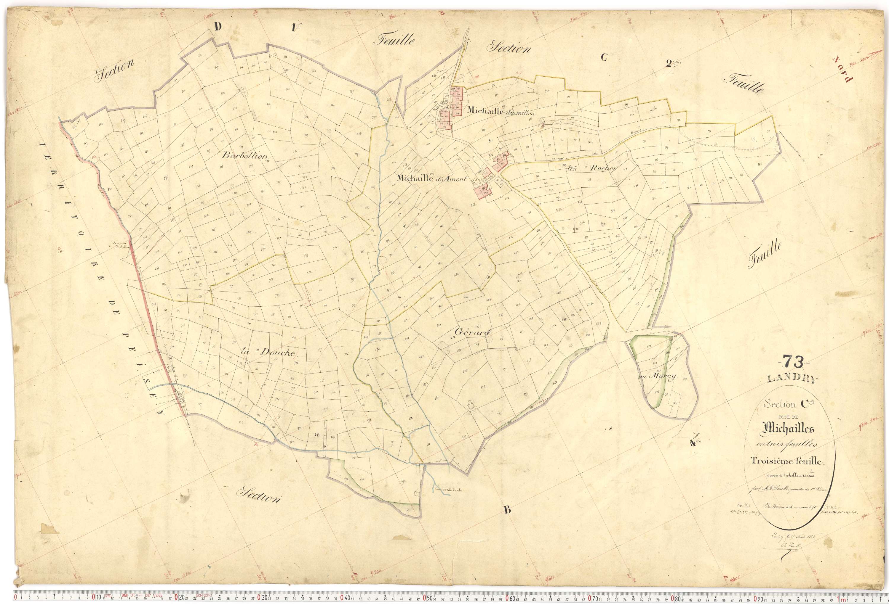 Landry - Plans cadastraux du premier cadastre français.