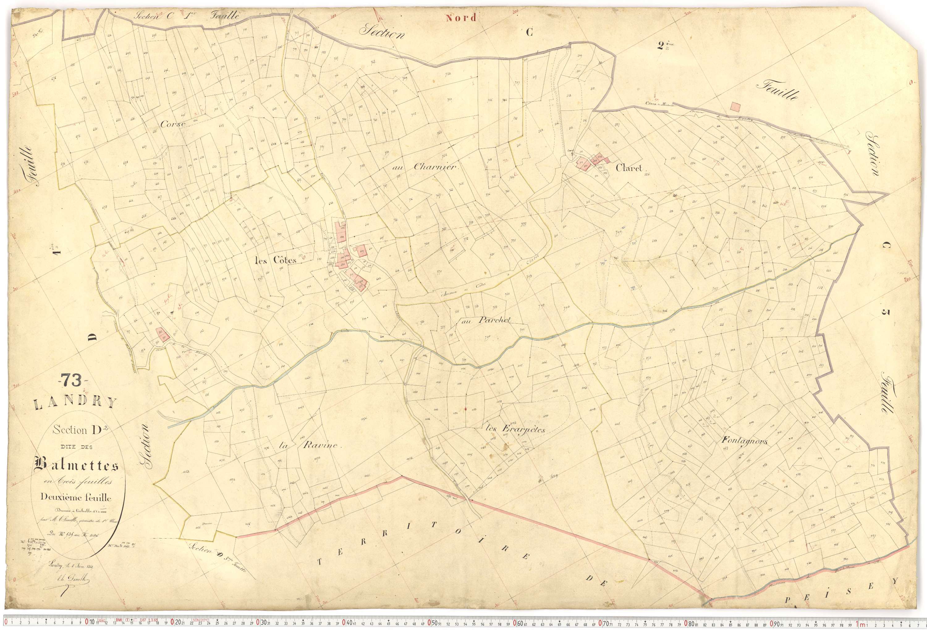 Landry - Plans cadastraux du premier cadastre français.