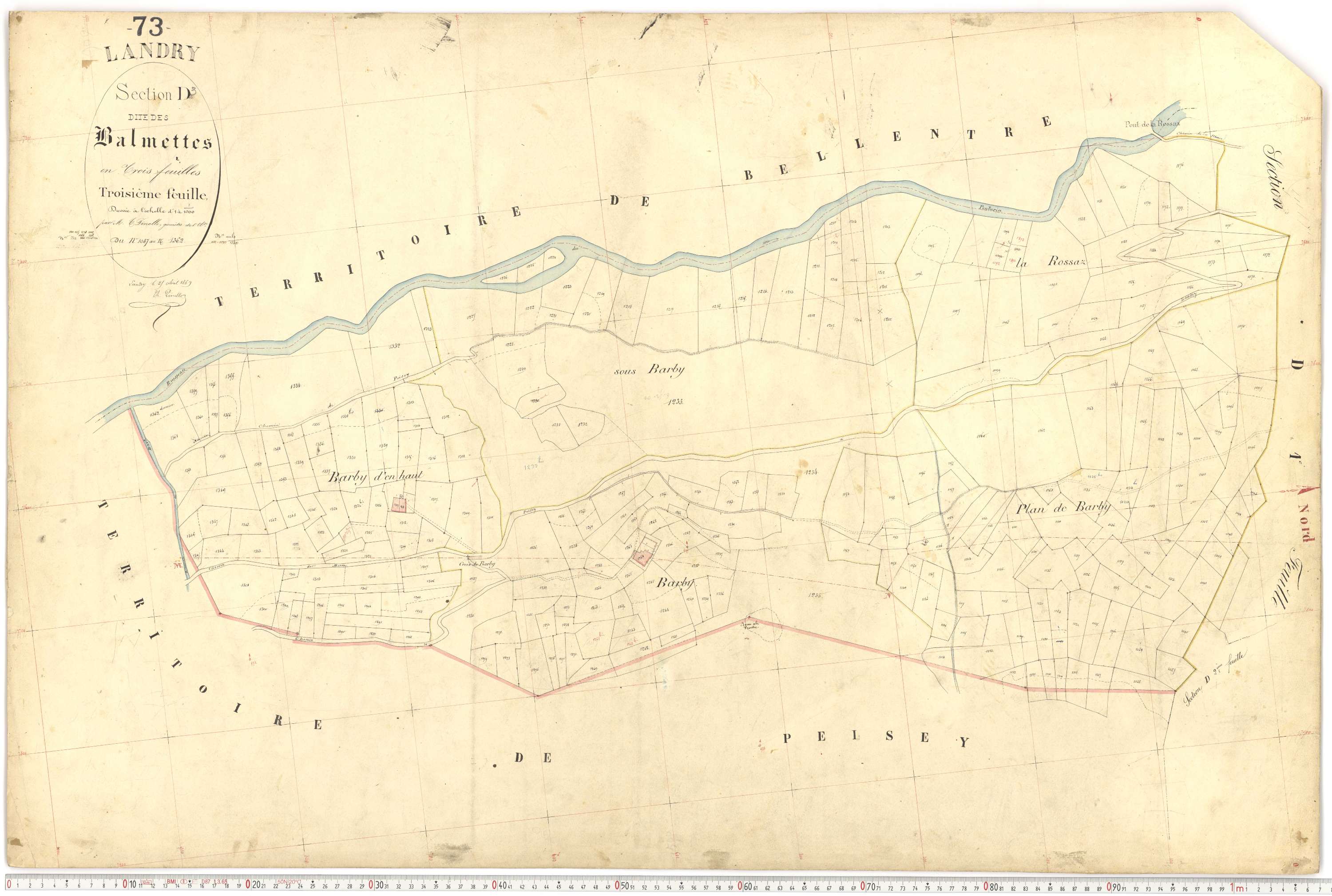 Landry - Plans cadastraux du premier cadastre français.