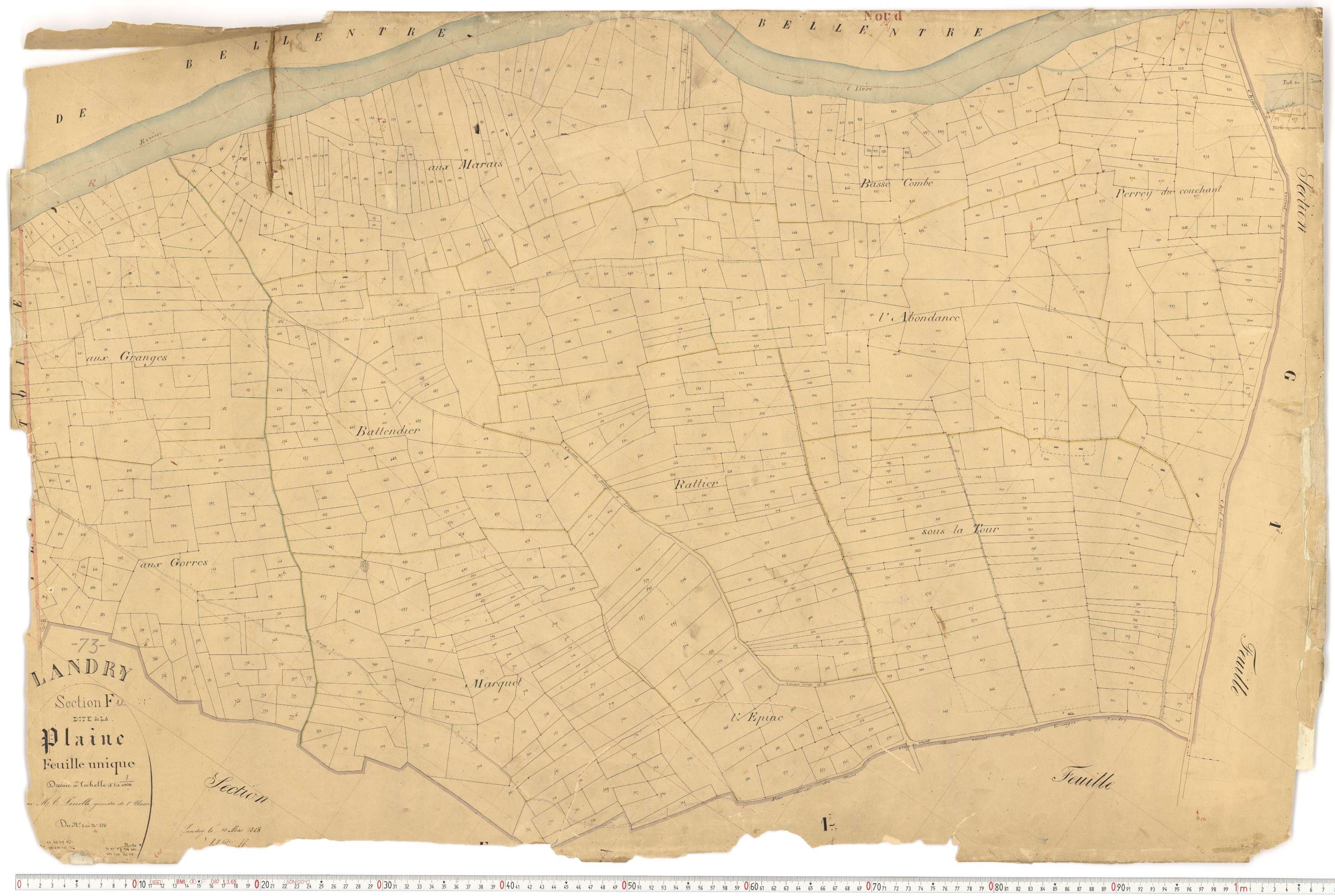 Landry - Plans cadastraux du premier cadastre français.