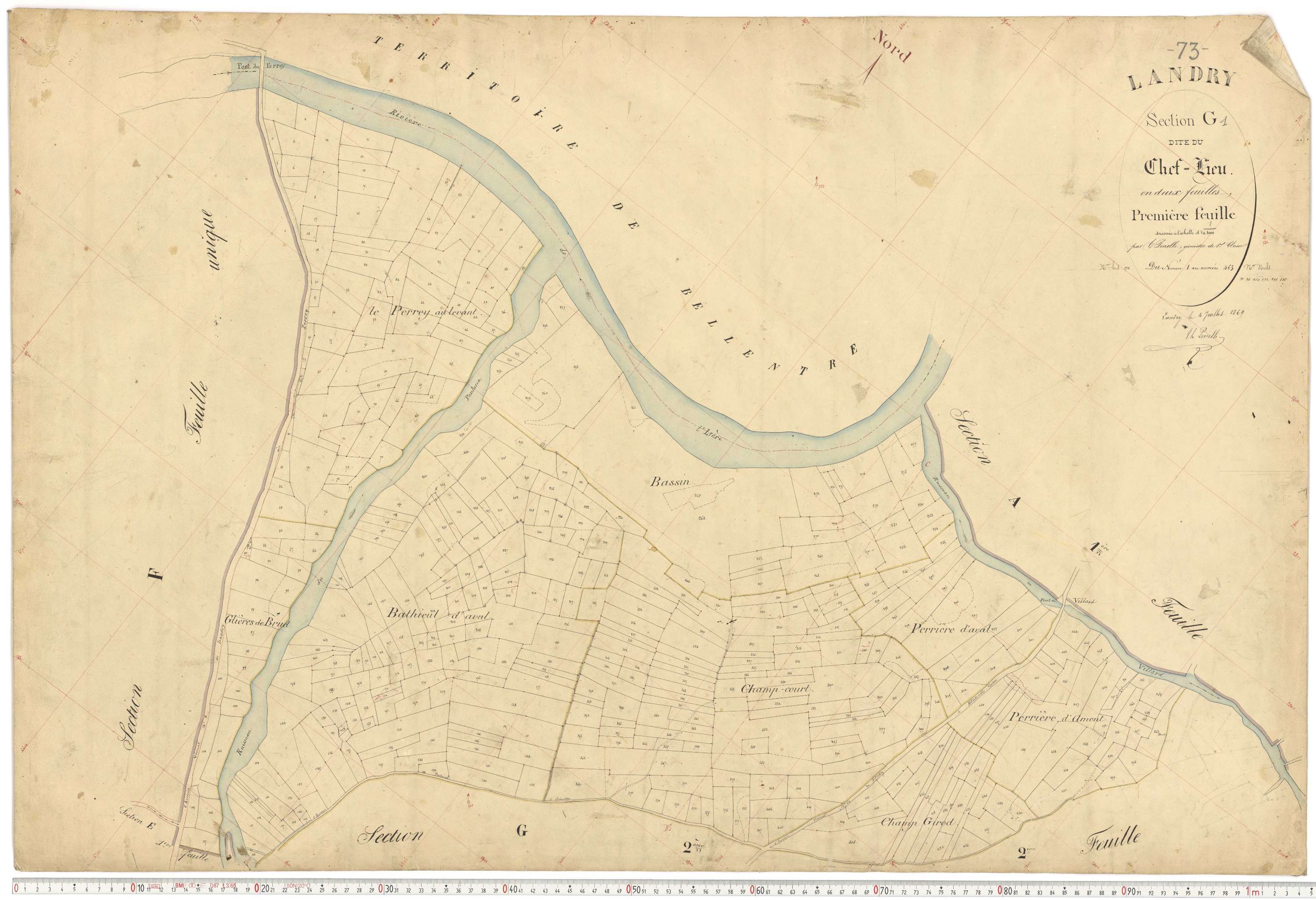 Landry - Plans cadastraux du premier cadastre français.