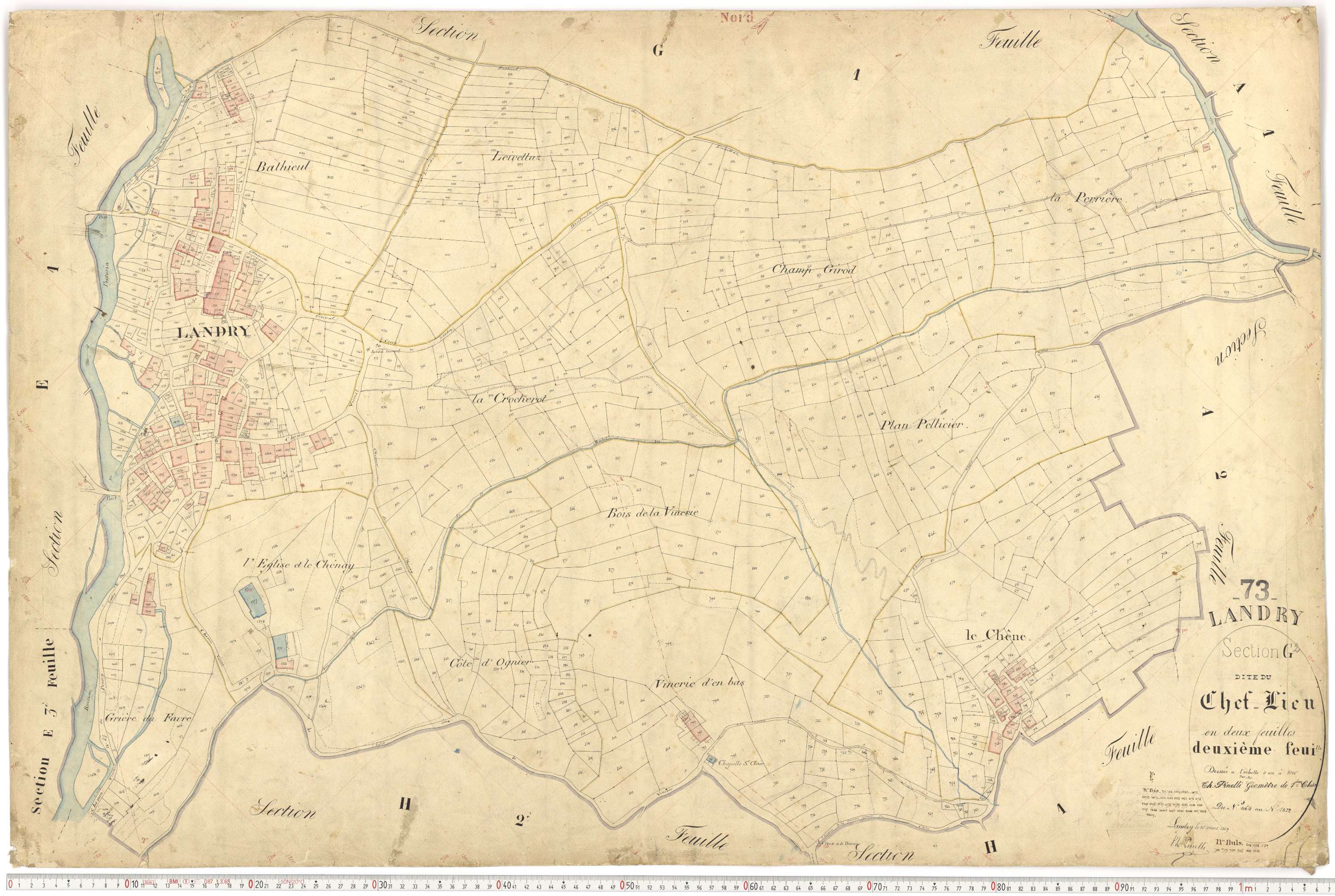 Landry - Plans cadastraux du premier cadastre français.