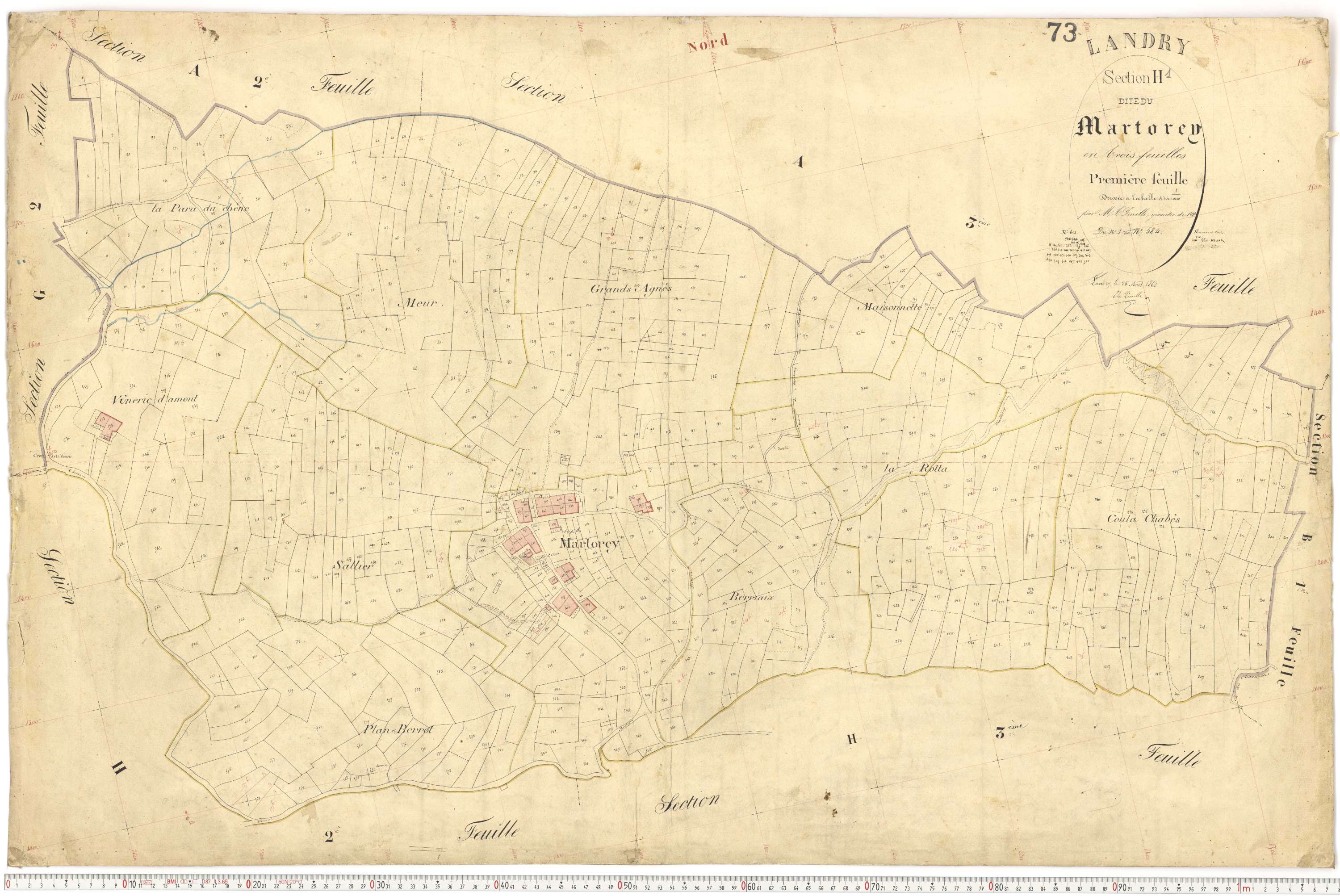 Landry - Plans cadastraux du premier cadastre français.