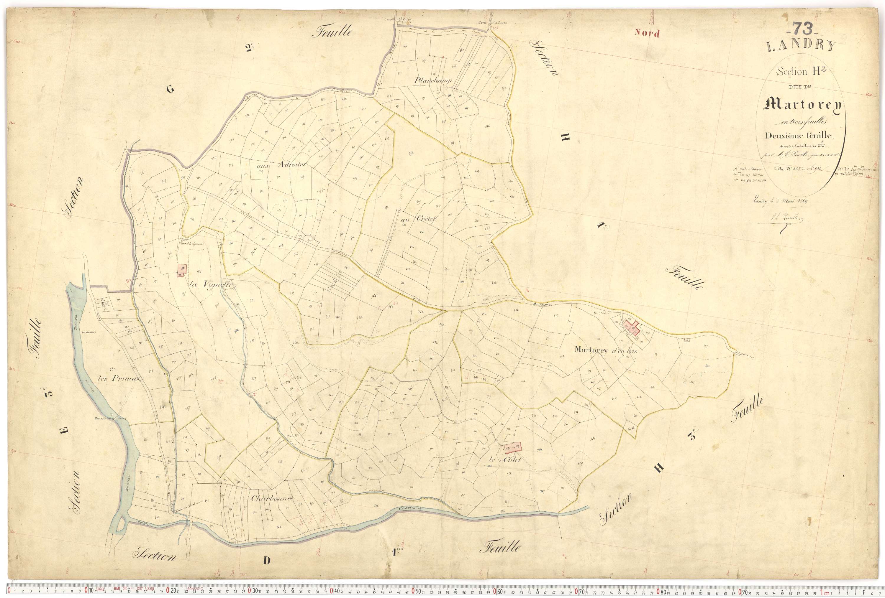 Landry - Plans cadastraux du premier cadastre français.