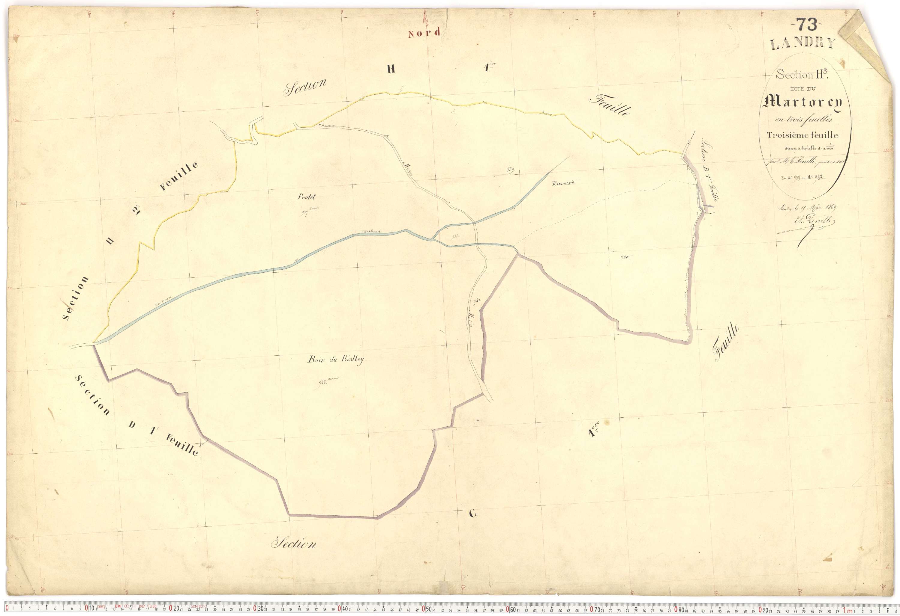 Landry - Plans cadastraux du premier cadastre français.