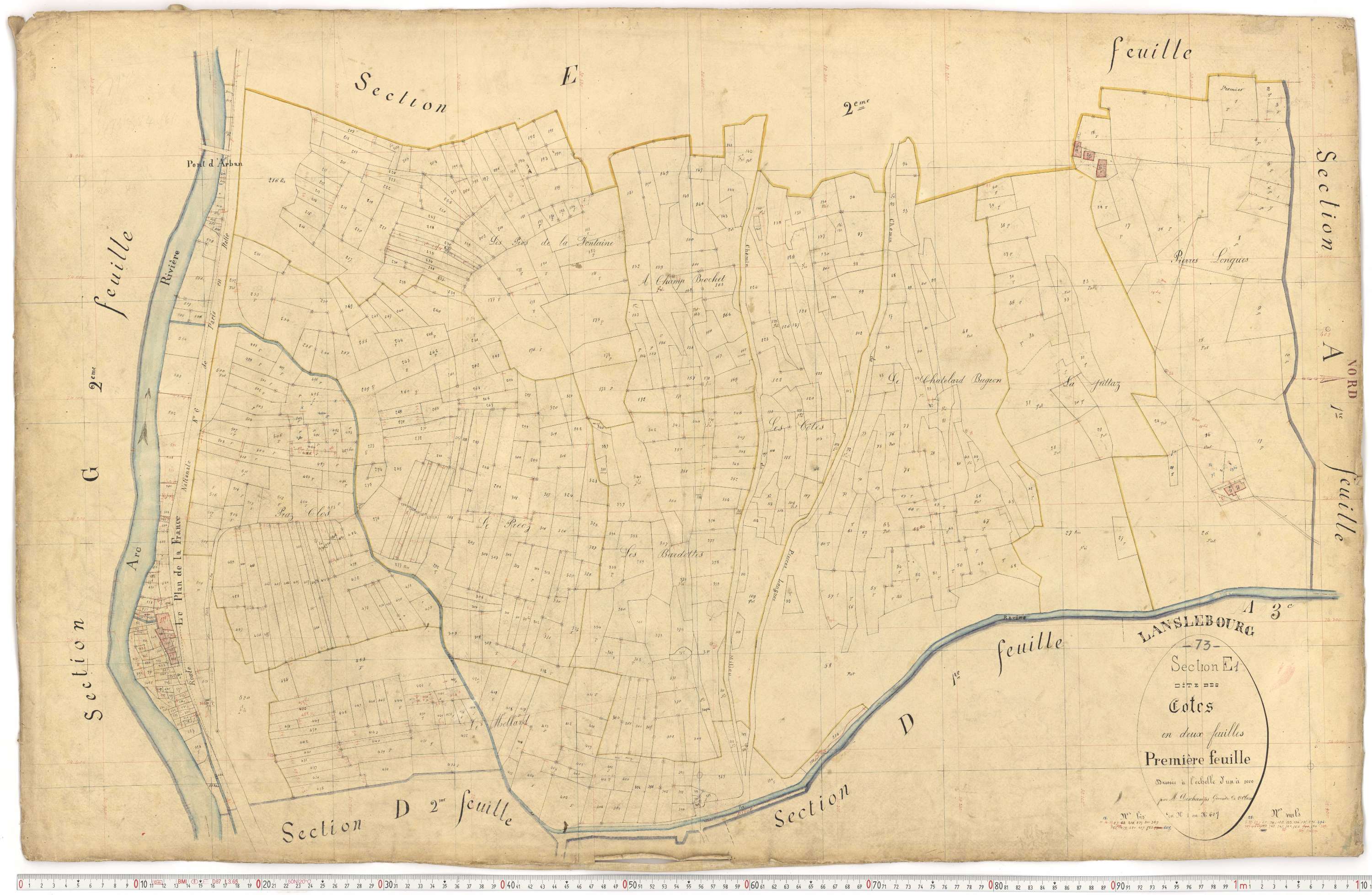Lanslebourg-Mont-Cenis - Plans cadastraux du premier cadastre français.