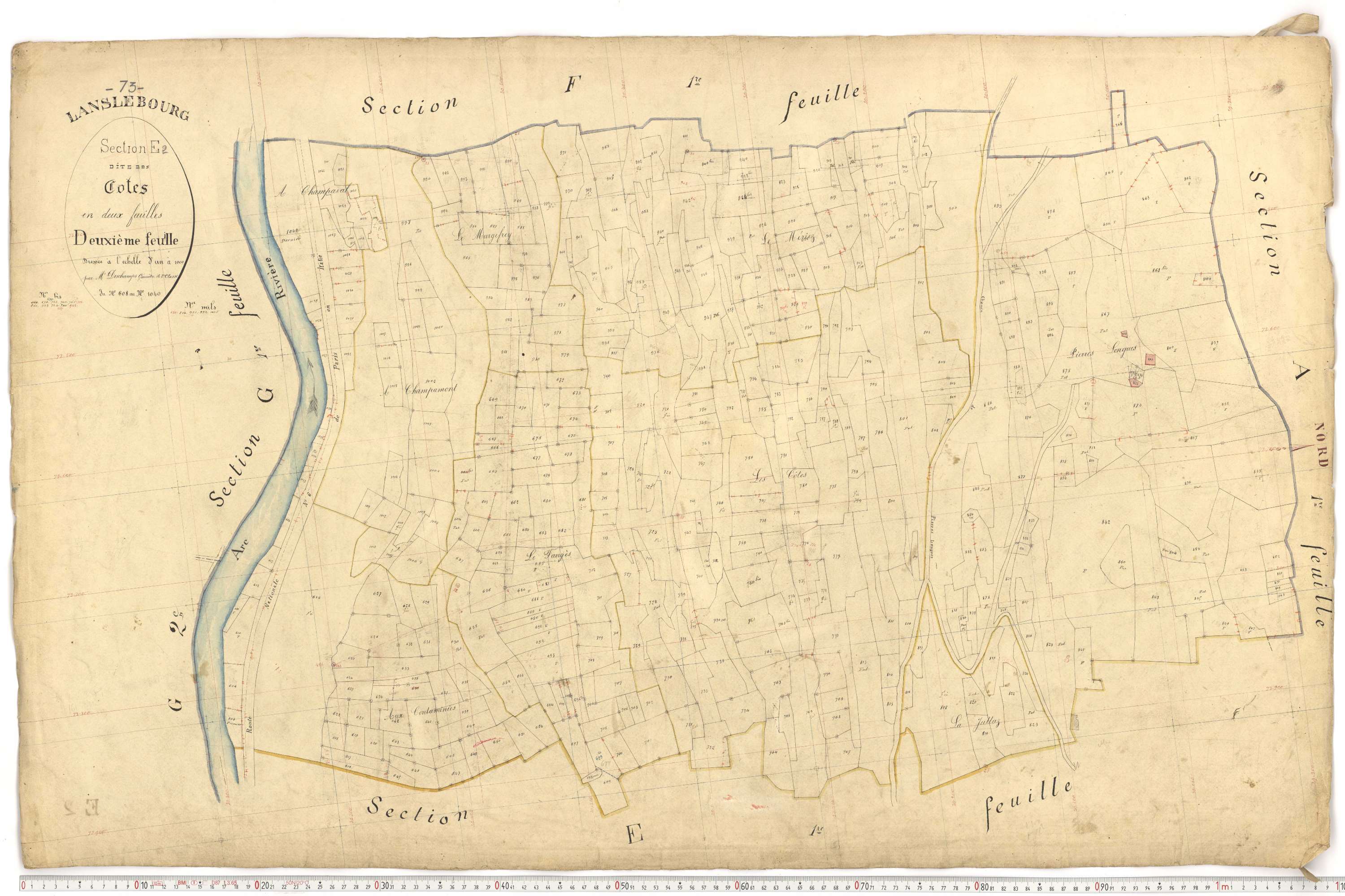 Lanslebourg-Mont-Cenis - Plans cadastraux du premier cadastre français.