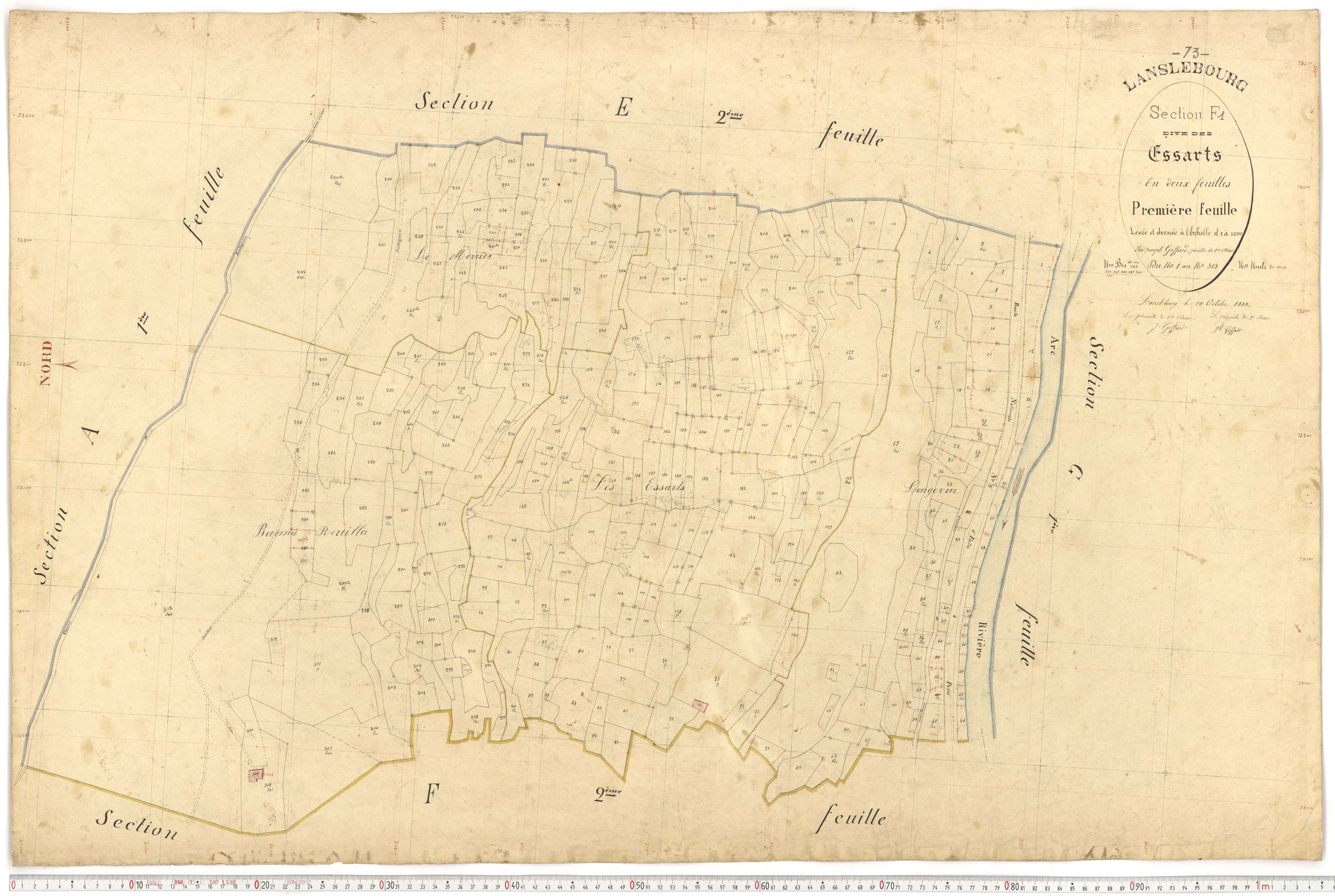 Lanslebourg-Mont-Cenis - Plans cadastraux du premier cadastre français.