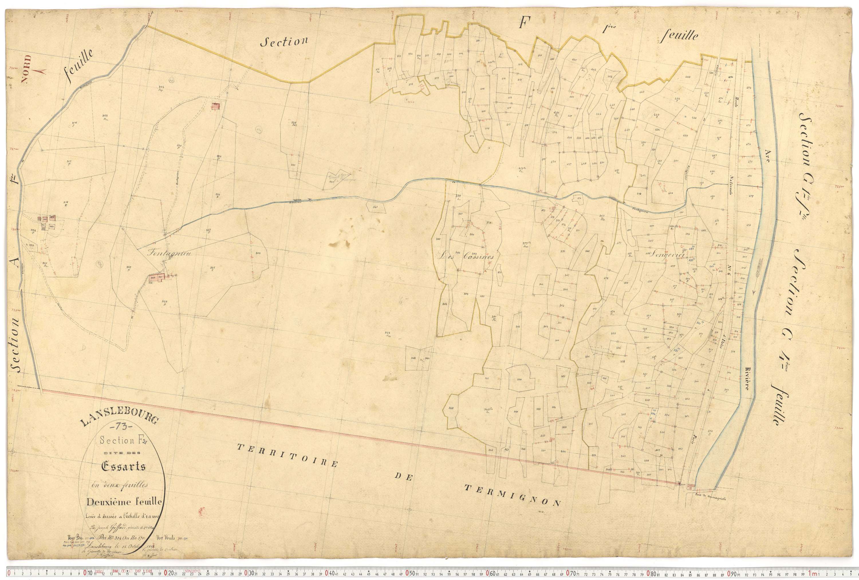 Lanslebourg-Mont-Cenis - Plans cadastraux du premier cadastre français.