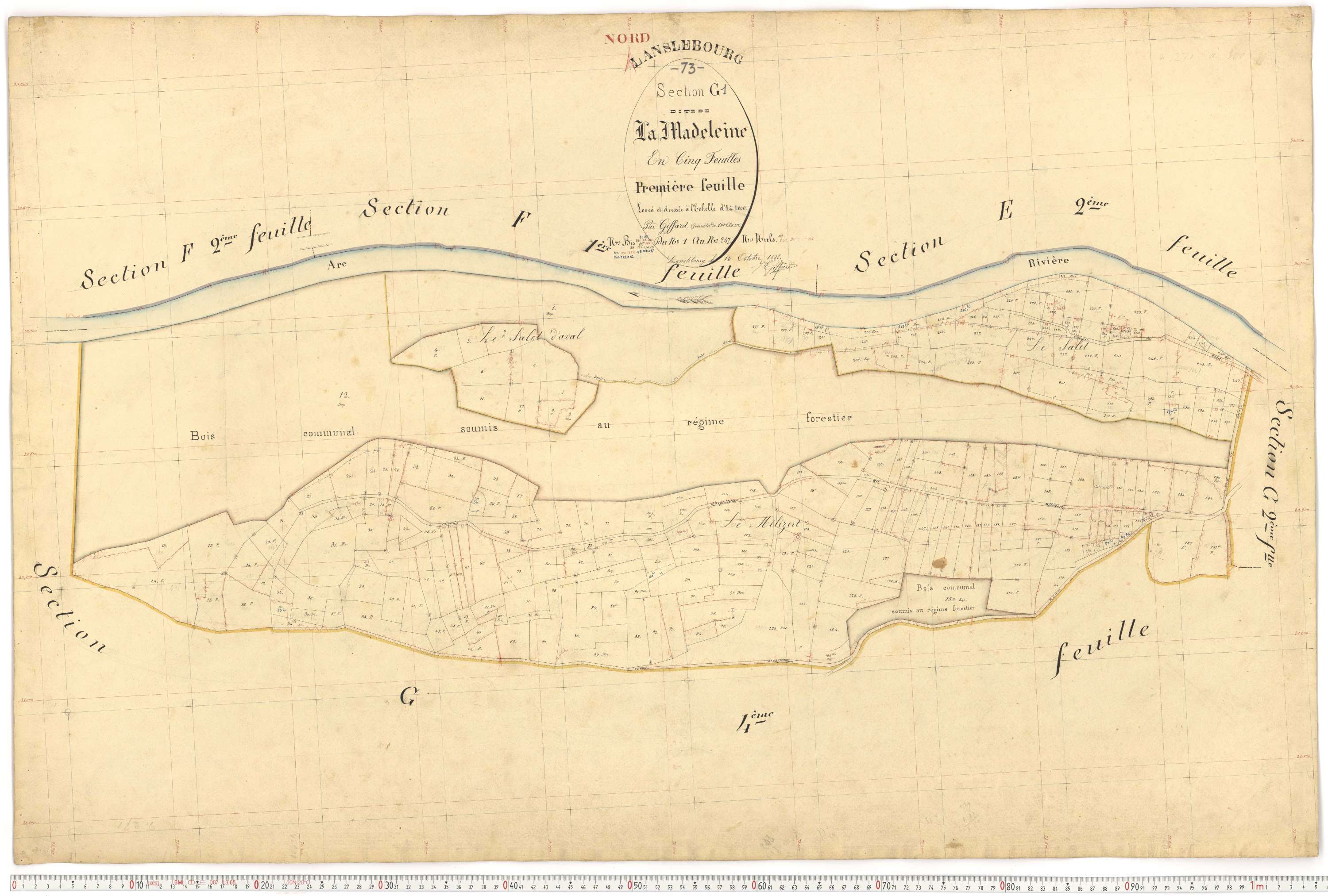 Lanslebourg-Mont-Cenis - Plans cadastraux du premier cadastre français.