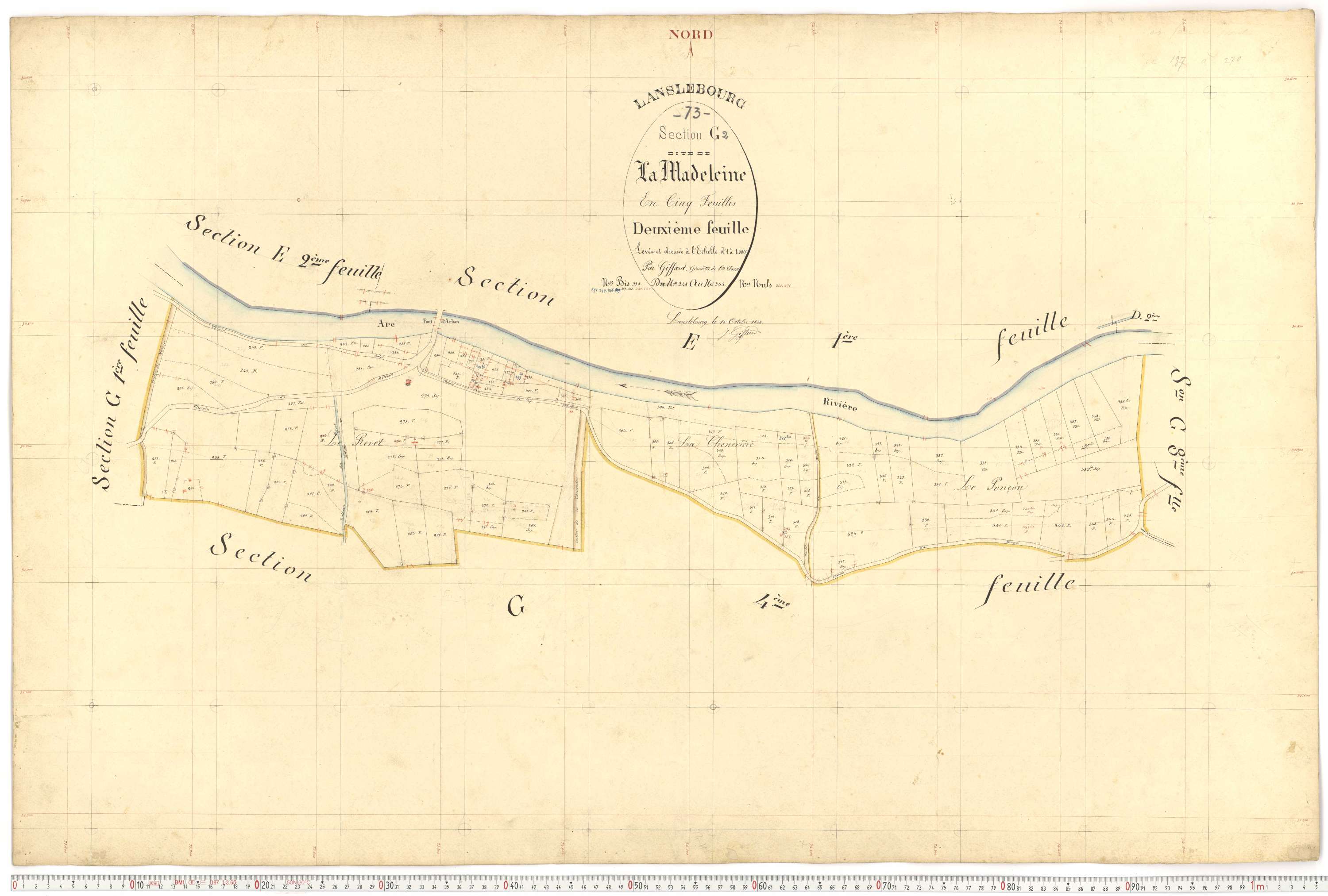 Lanslebourg-Mont-Cenis - Plans cadastraux du premier cadastre français.