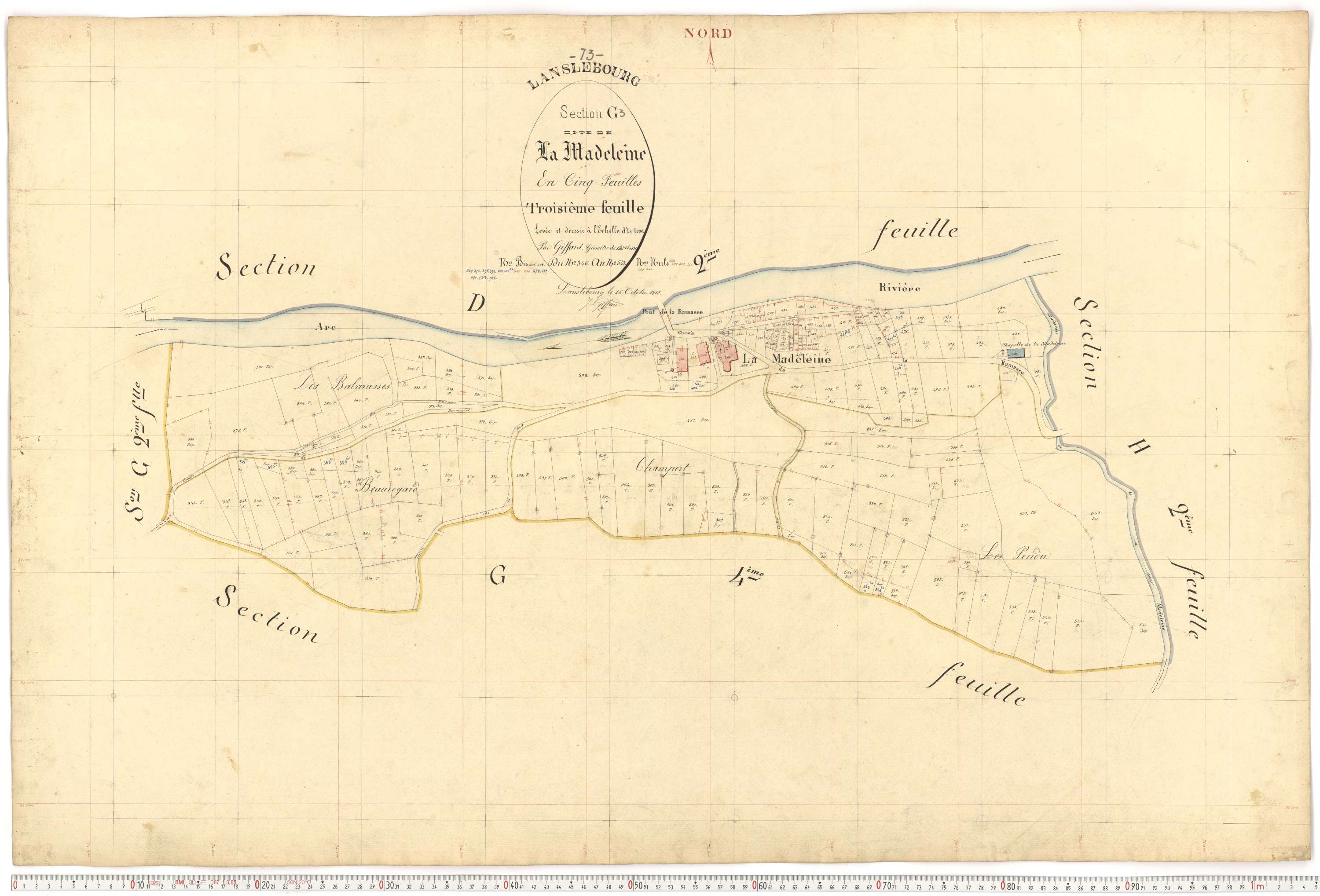 Lanslebourg-Mont-Cenis - Plans cadastraux du premier cadastre français.