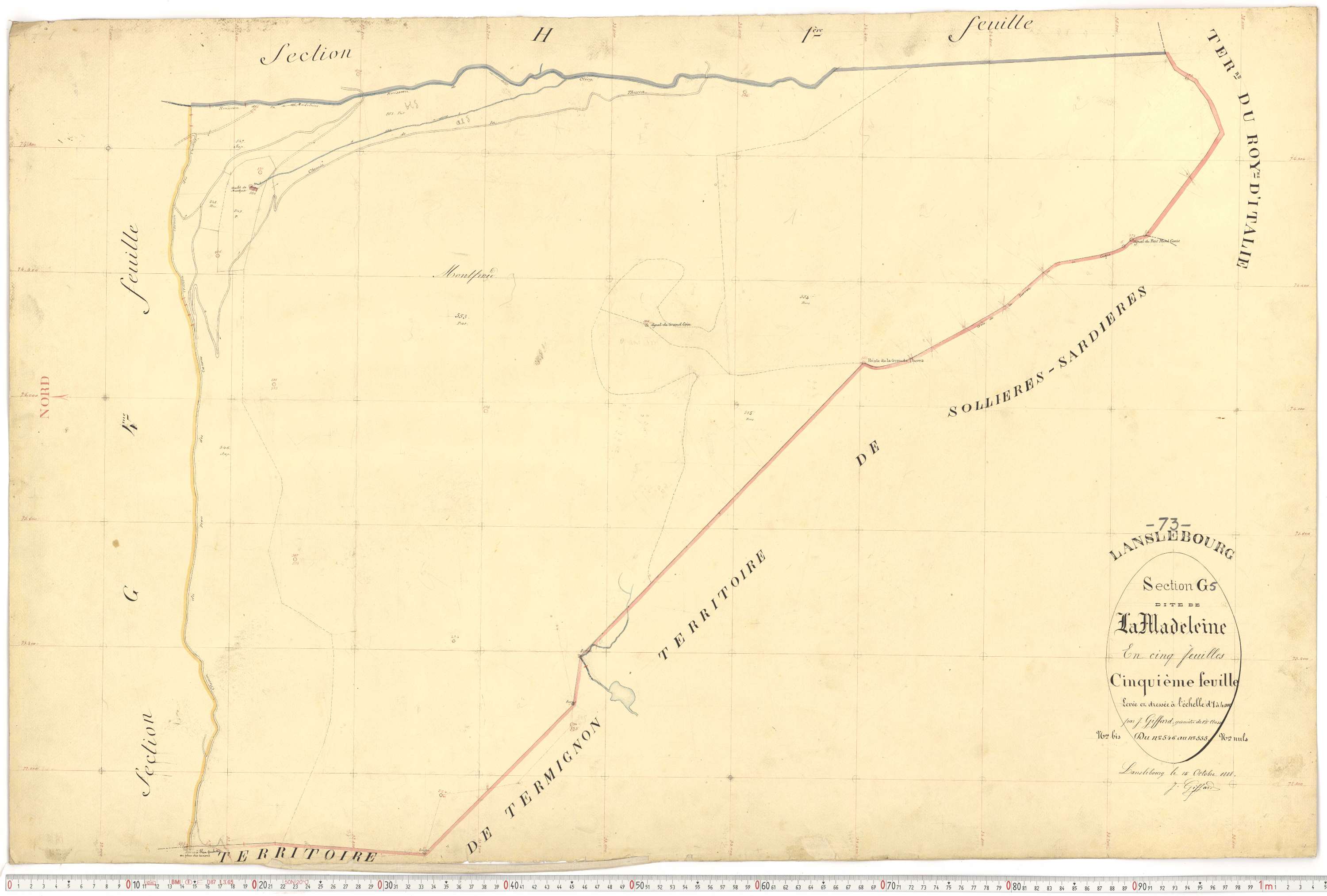 Lanslebourg-Mont-Cenis - Plans cadastraux du premier cadastre français.