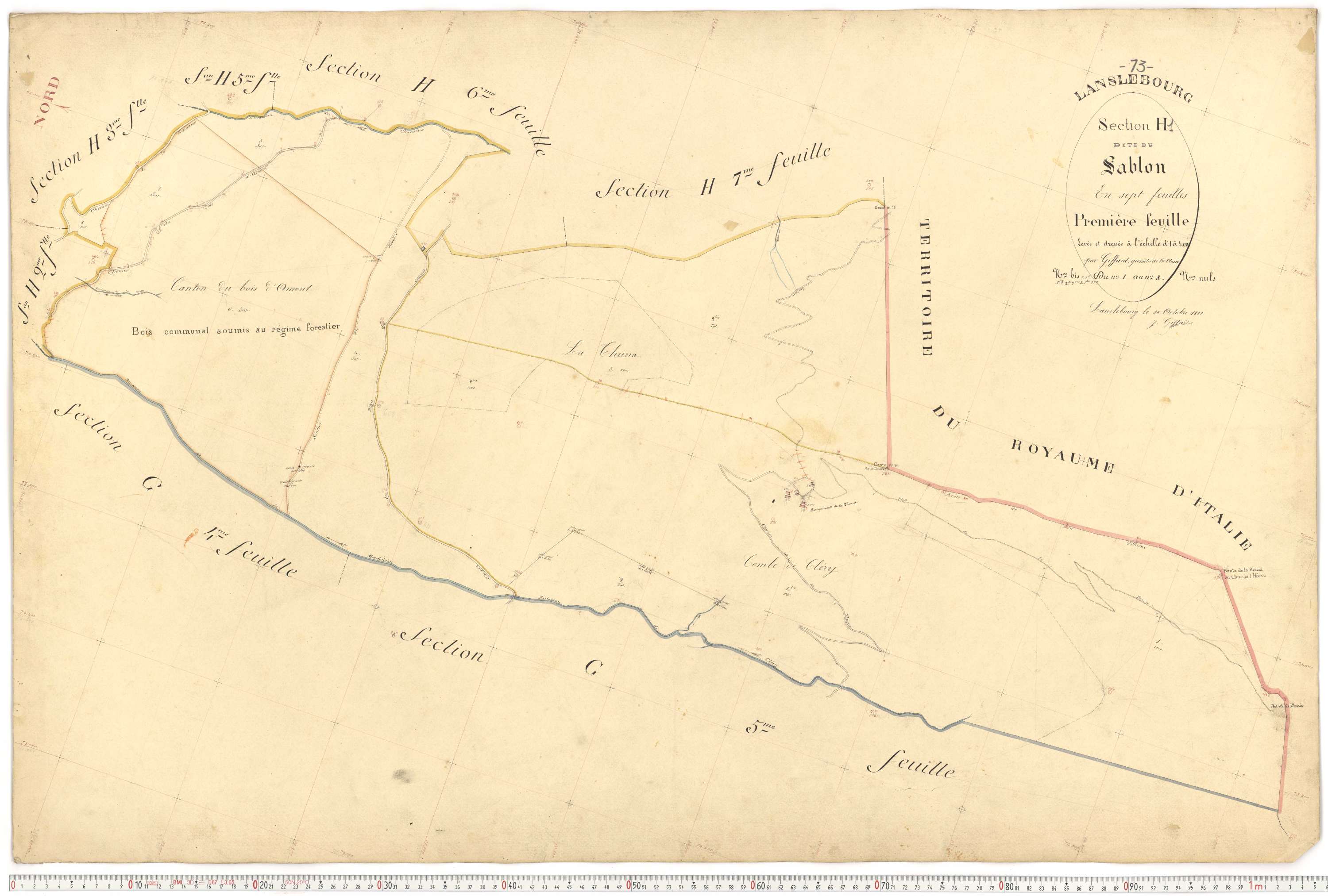Lanslebourg-Mont-Cenis - Plans cadastraux du premier cadastre français.