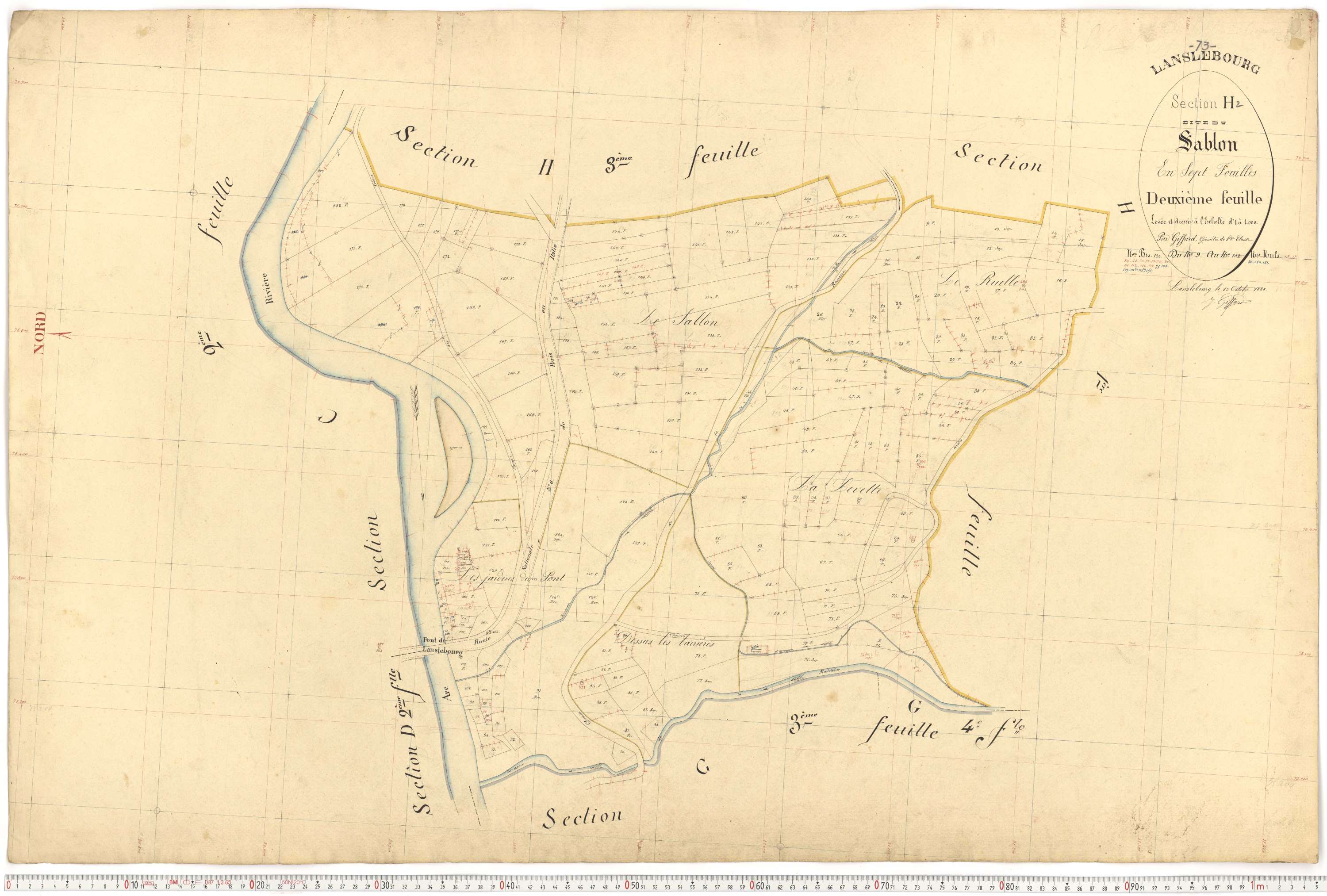 Lanslebourg-Mont-Cenis - Plans cadastraux du premier cadastre français.