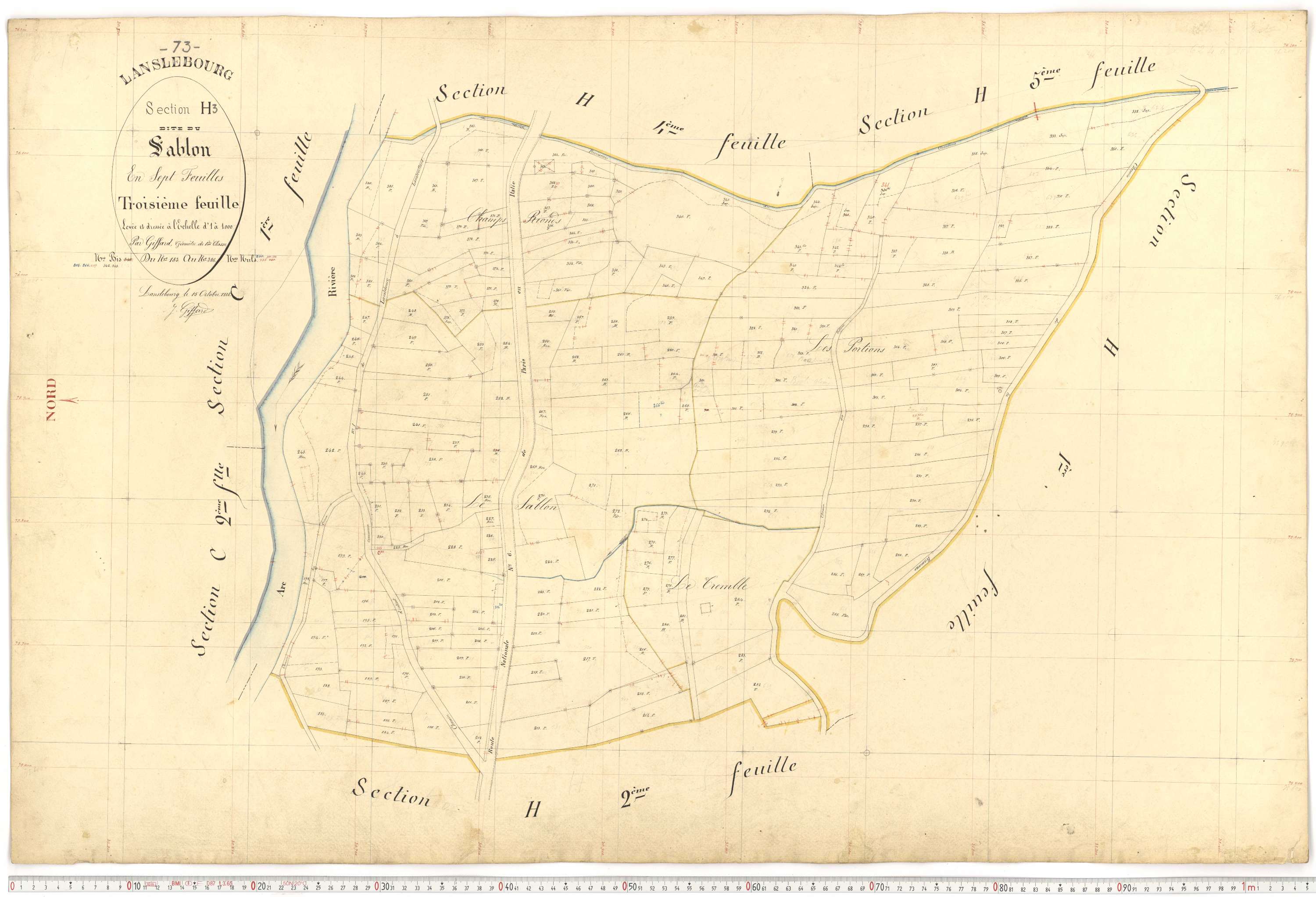 Lanslebourg-Mont-Cenis - Plans cadastraux du premier cadastre français.