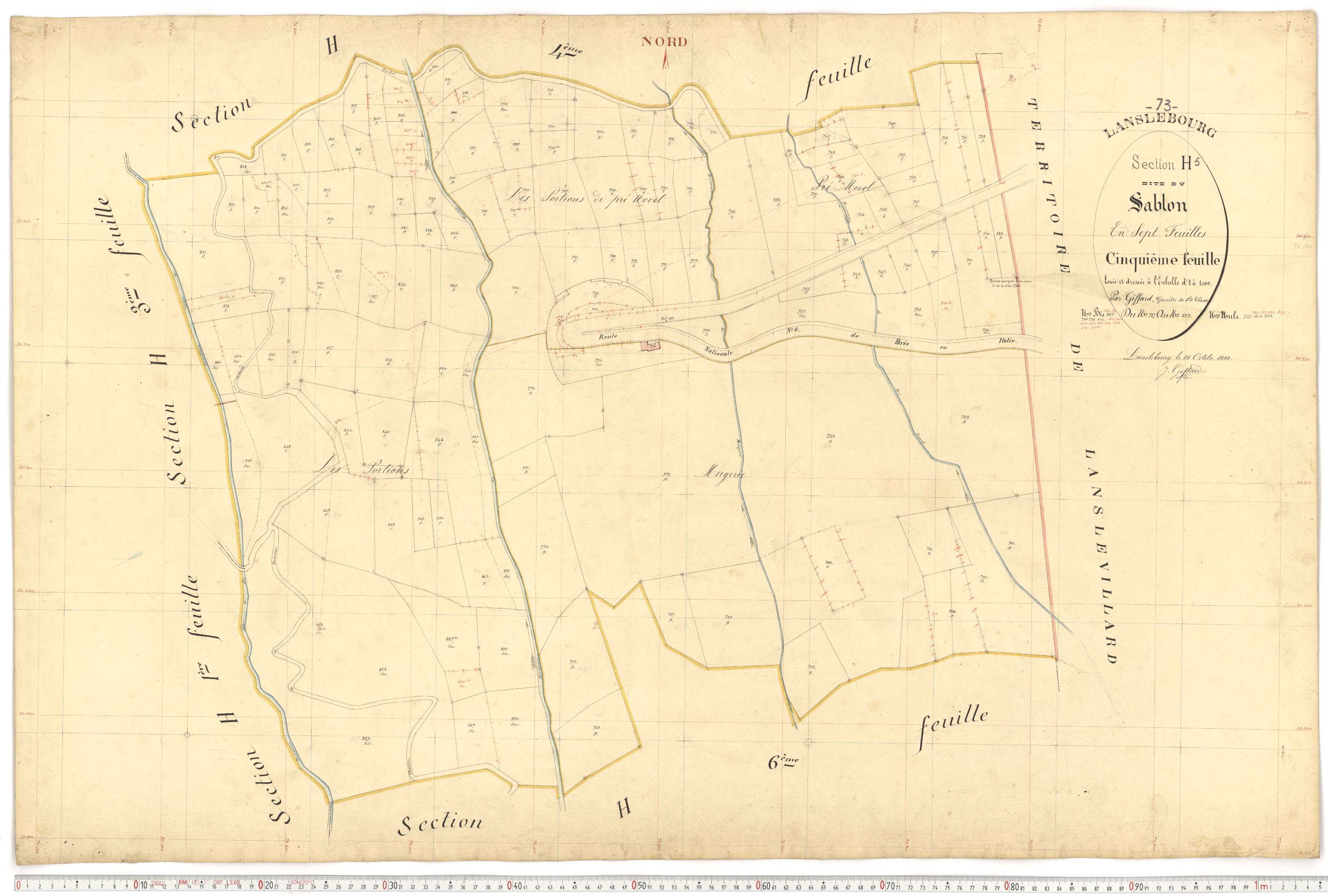 Lanslebourg-Mont-Cenis - Plans cadastraux du premier cadastre français.