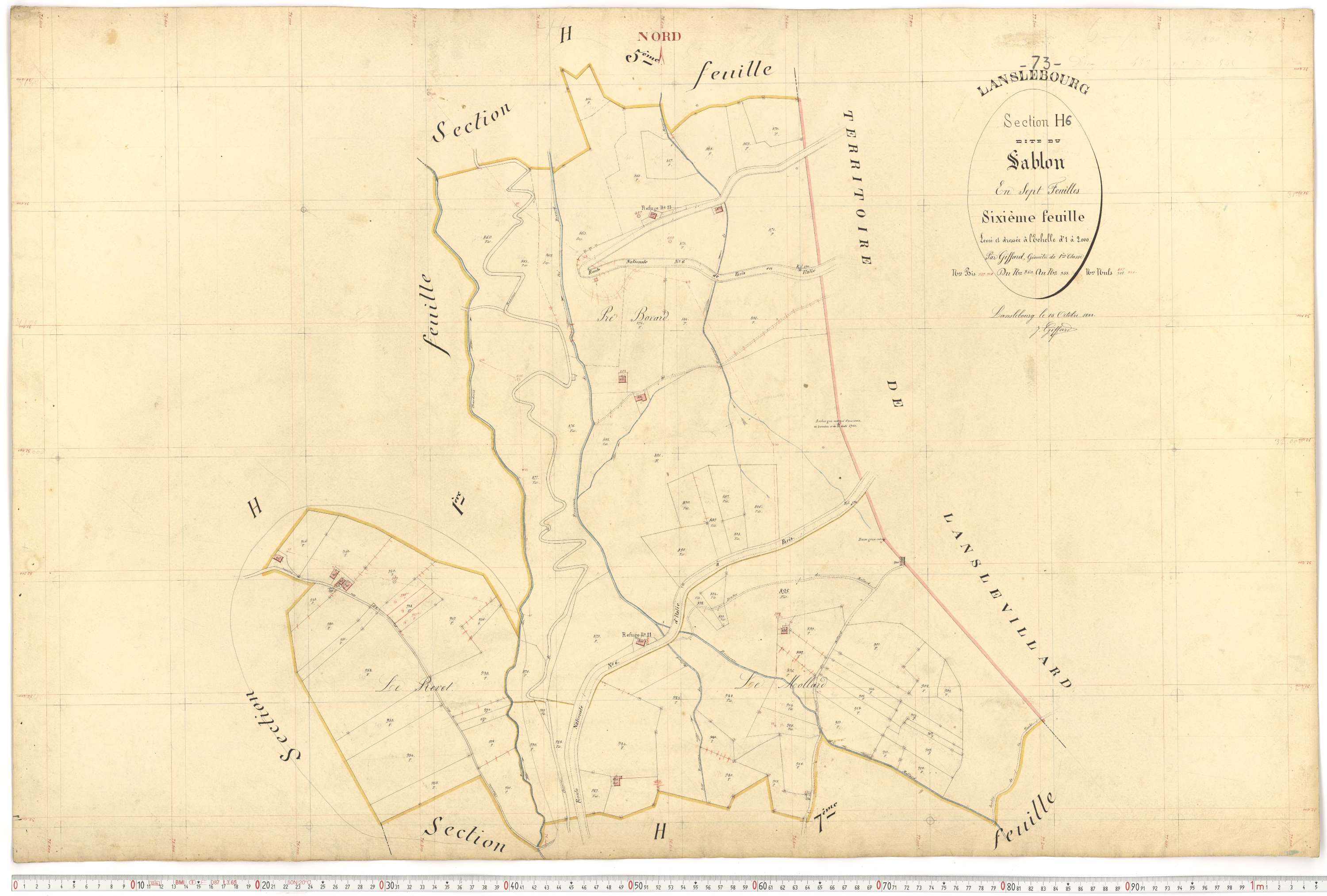 Lanslebourg-Mont-Cenis - Plans cadastraux du premier cadastre français.
