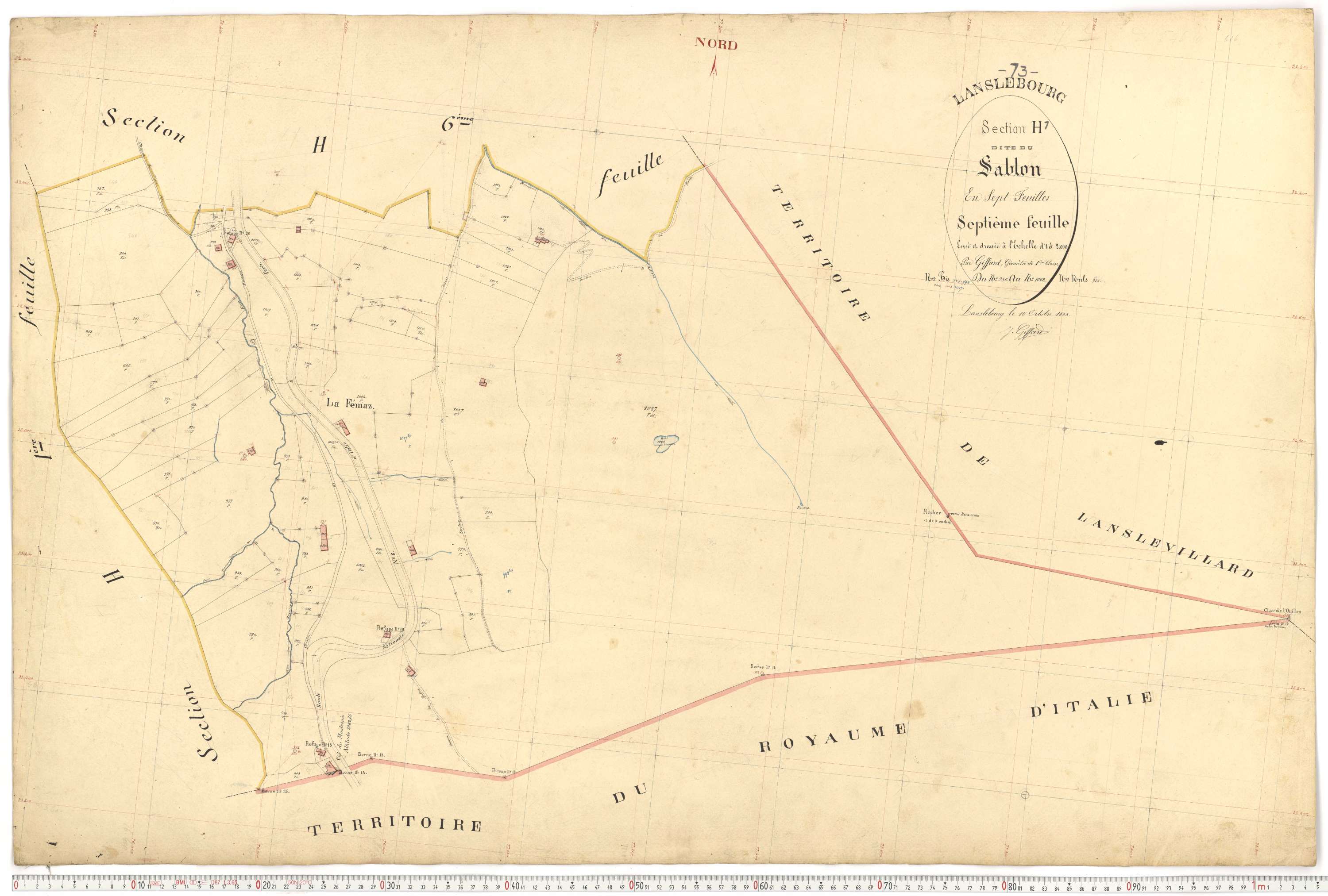 Lanslebourg-Mont-Cenis - Plans cadastraux du premier cadastre français.
