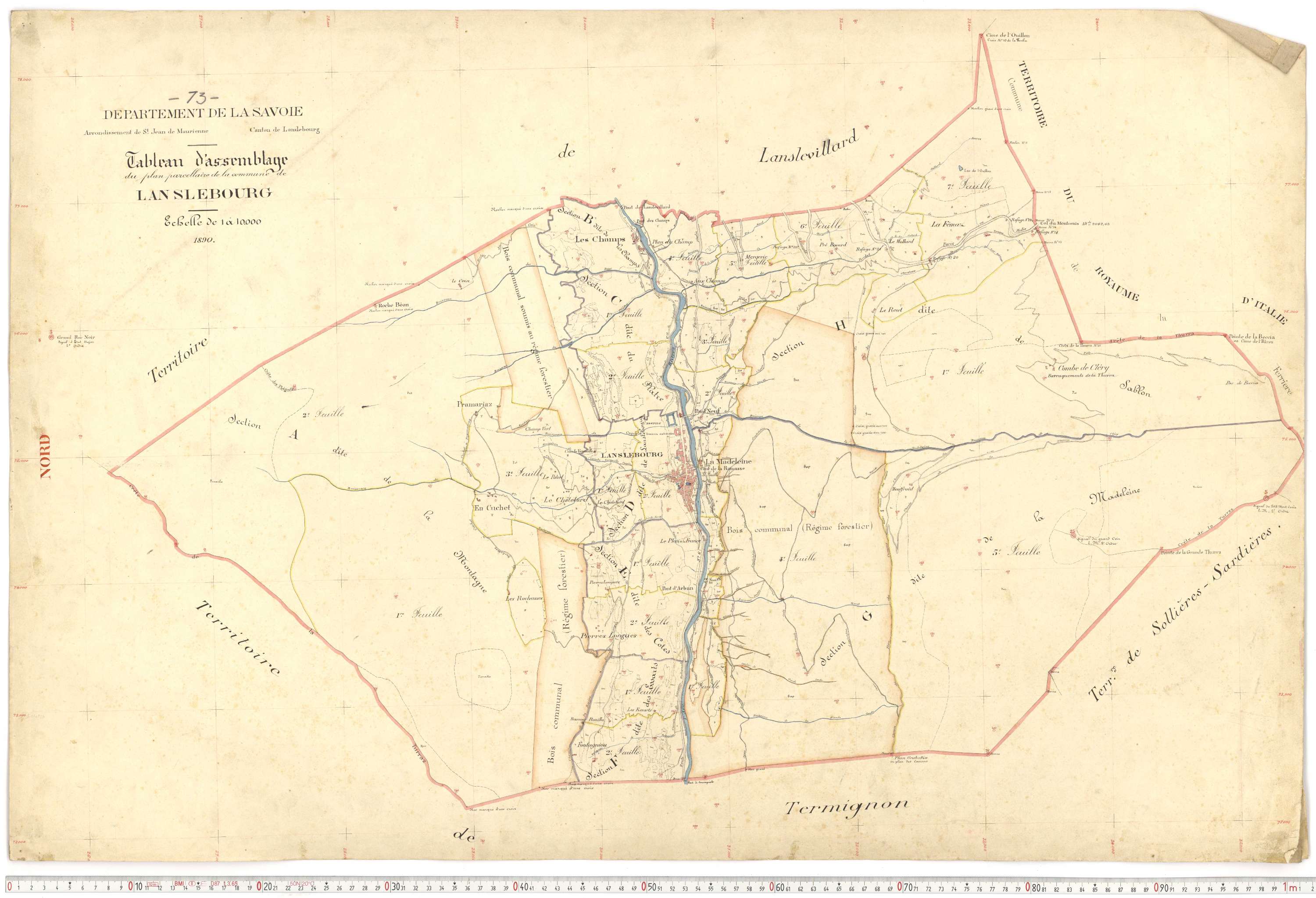 Lanslebourg-Mont-Cenis - Plans cadastraux du premier cadastre français.