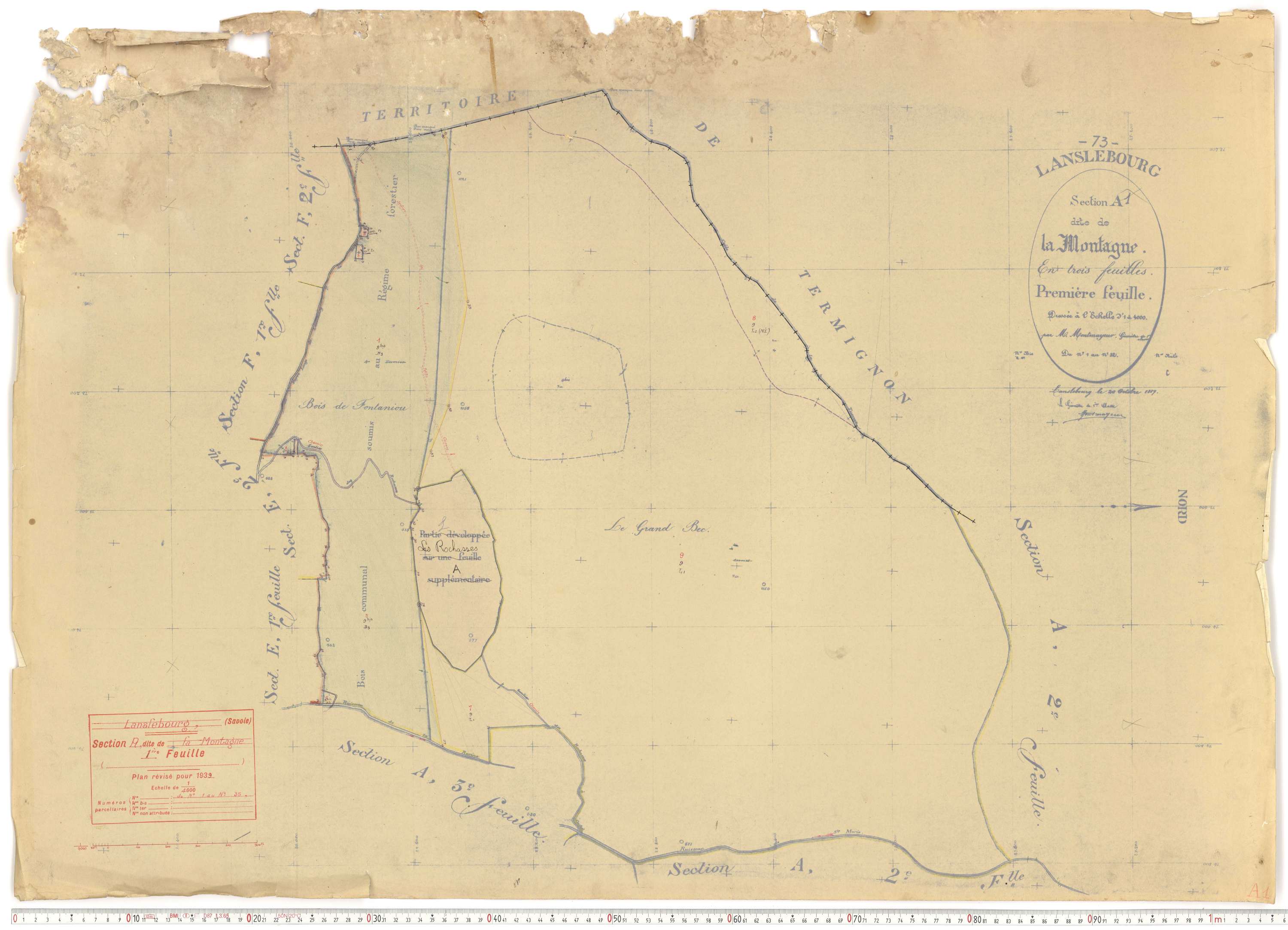 Lanslebourg-Mont-Cenis - Plans cadastraux du cadastre rénové.