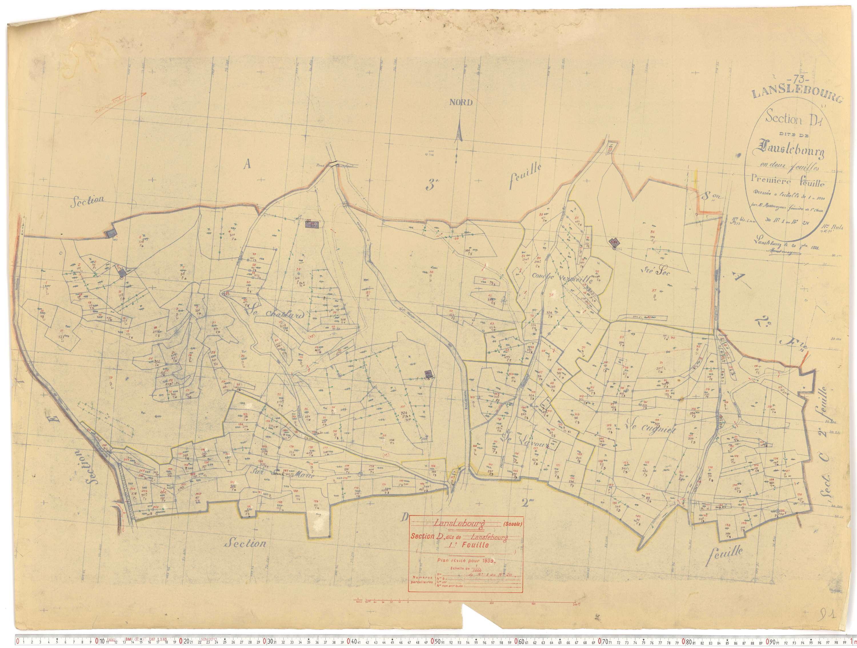 Lanslebourg-Mont-Cenis - Plans cadastraux du cadastre rénové.