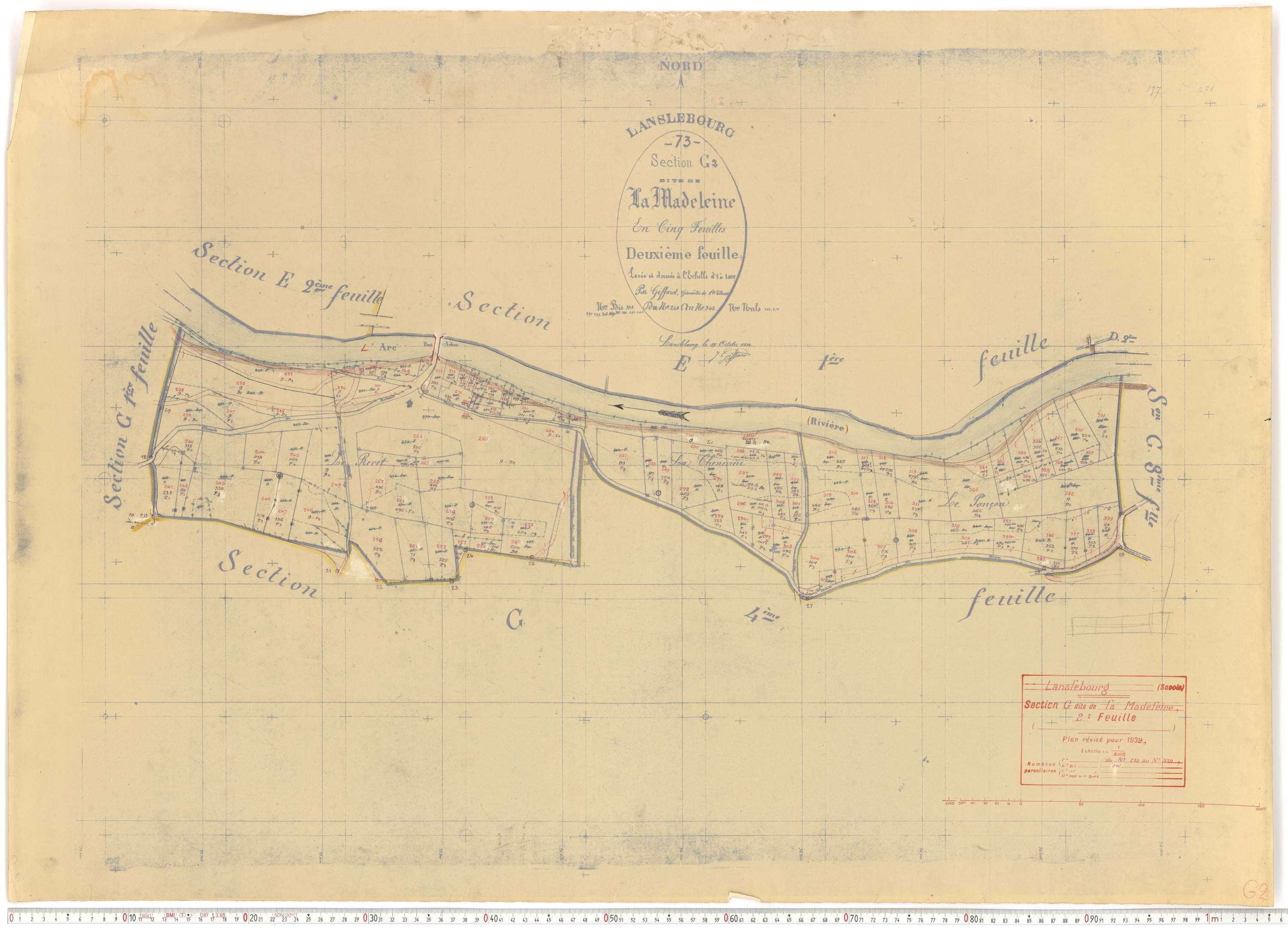 Lanslebourg-Mont-Cenis - Plans cadastraux du cadastre rénové.