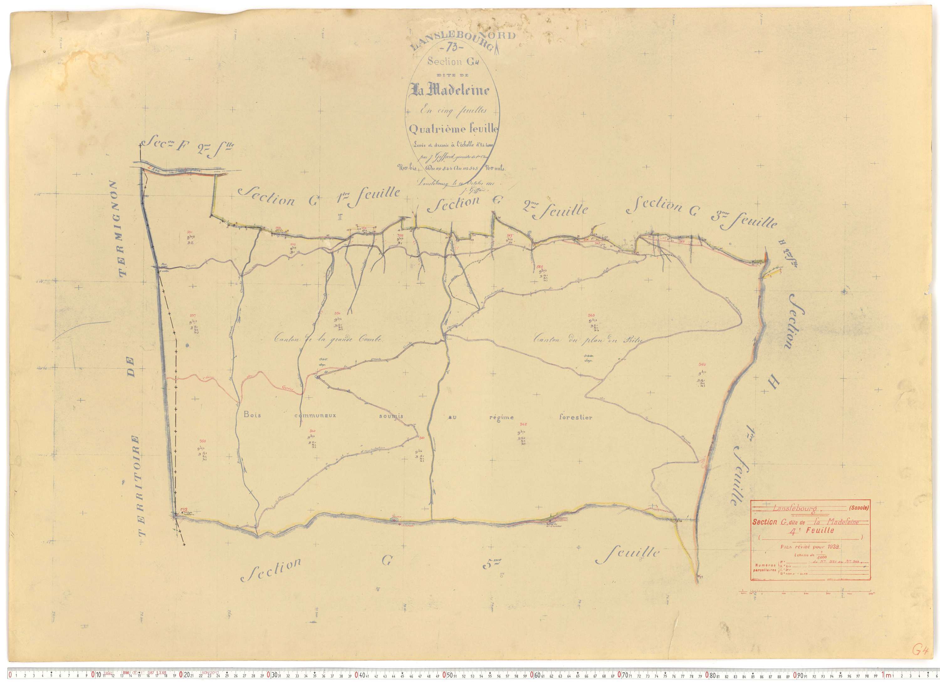 Lanslebourg-Mont-Cenis - Plans cadastraux du cadastre rénové.