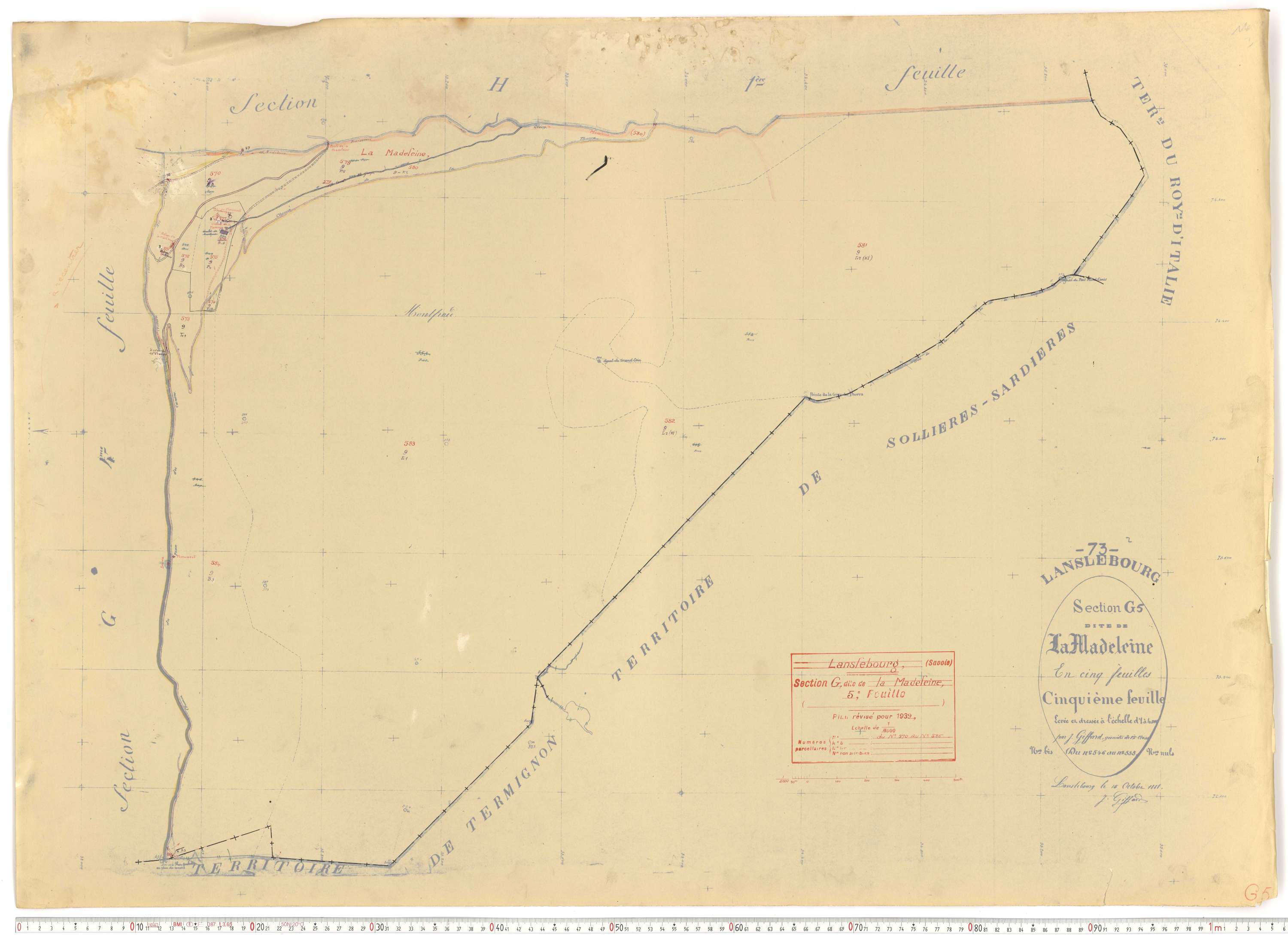 Lanslebourg-Mont-Cenis - Plans cadastraux du cadastre rénové.