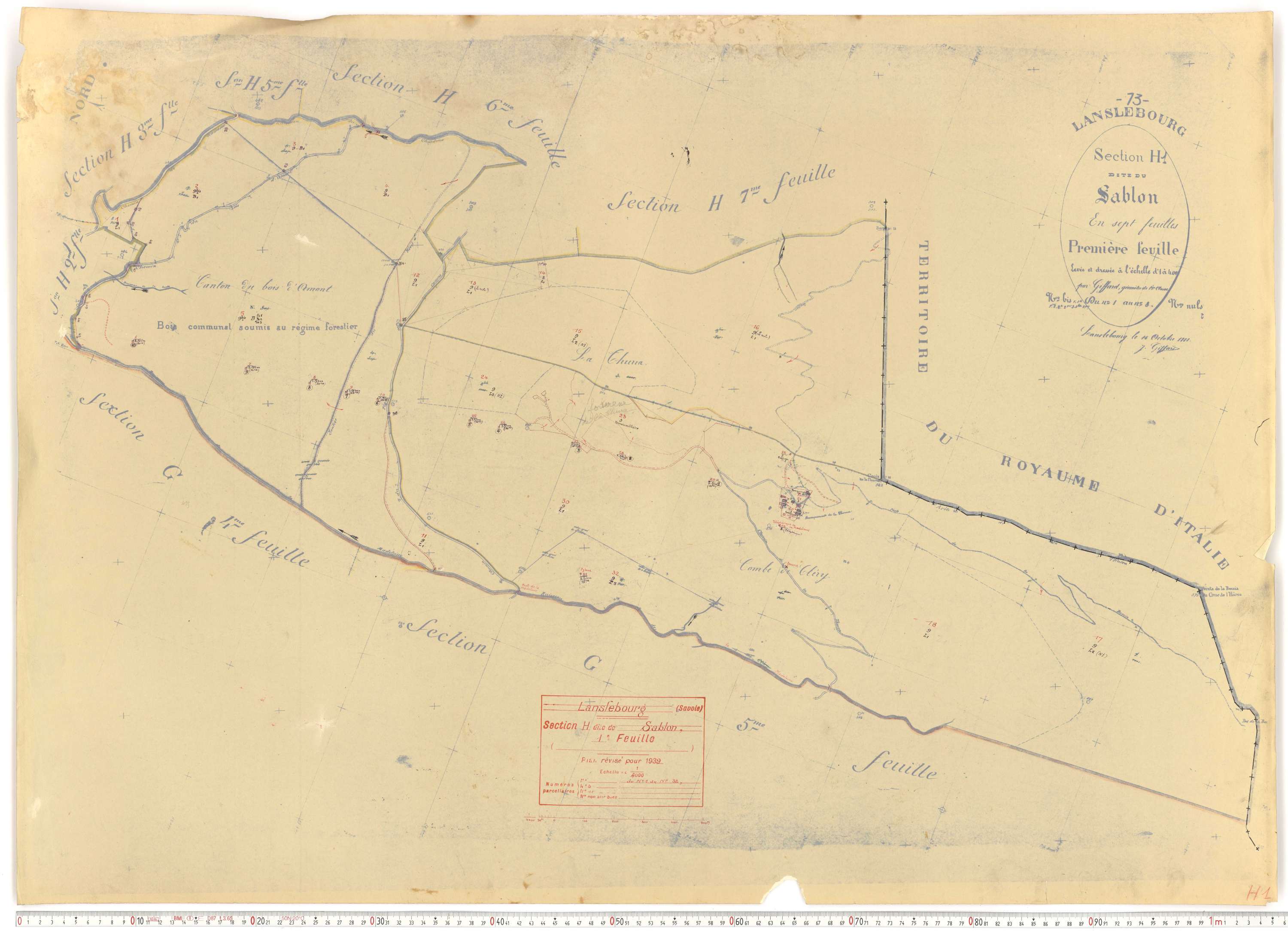 Lanslebourg-Mont-Cenis - Plans cadastraux du cadastre rénové.