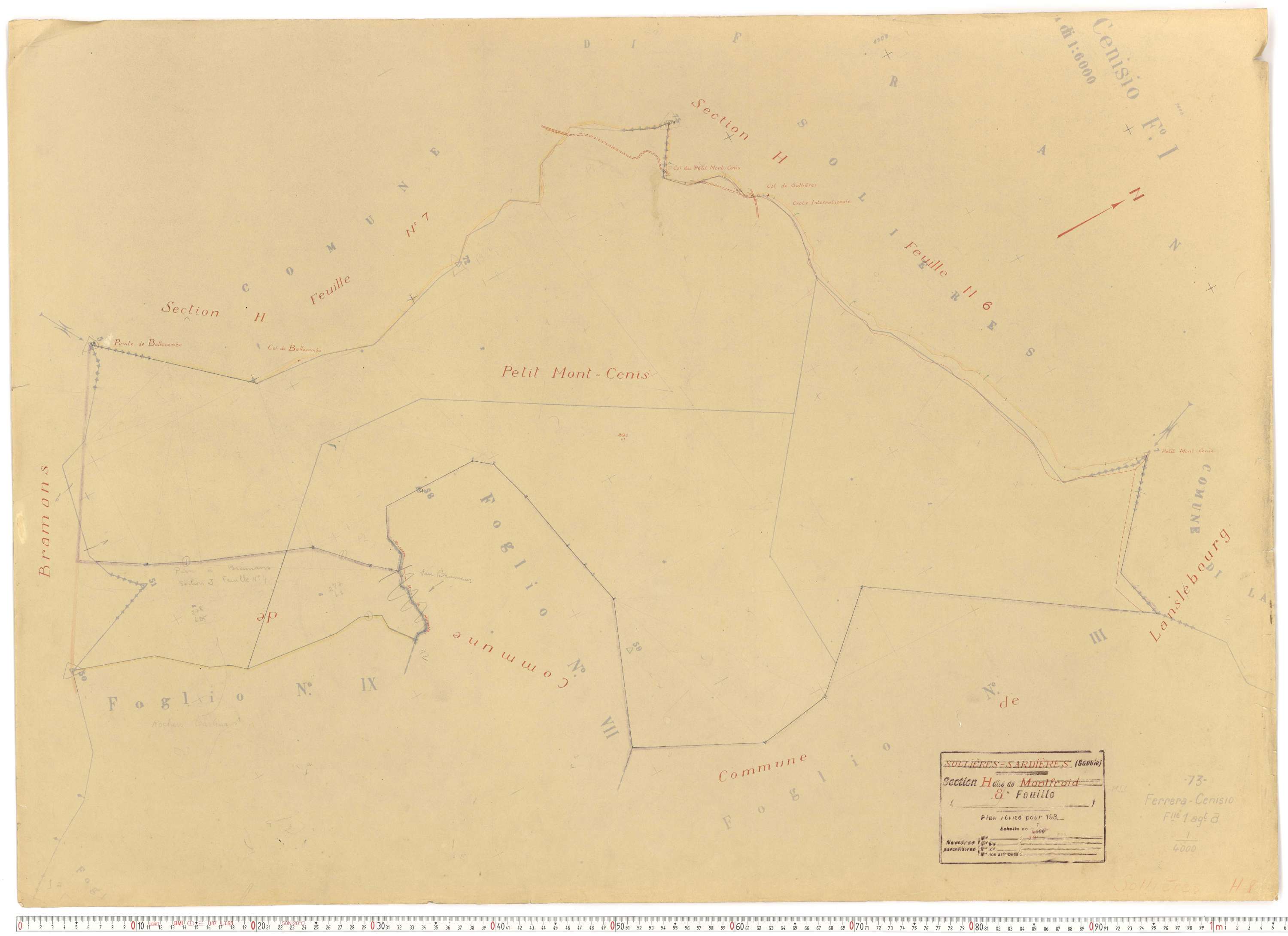 Lanslebourg-Mont-Cenis - Plans cadastraux du cadastre rénové.