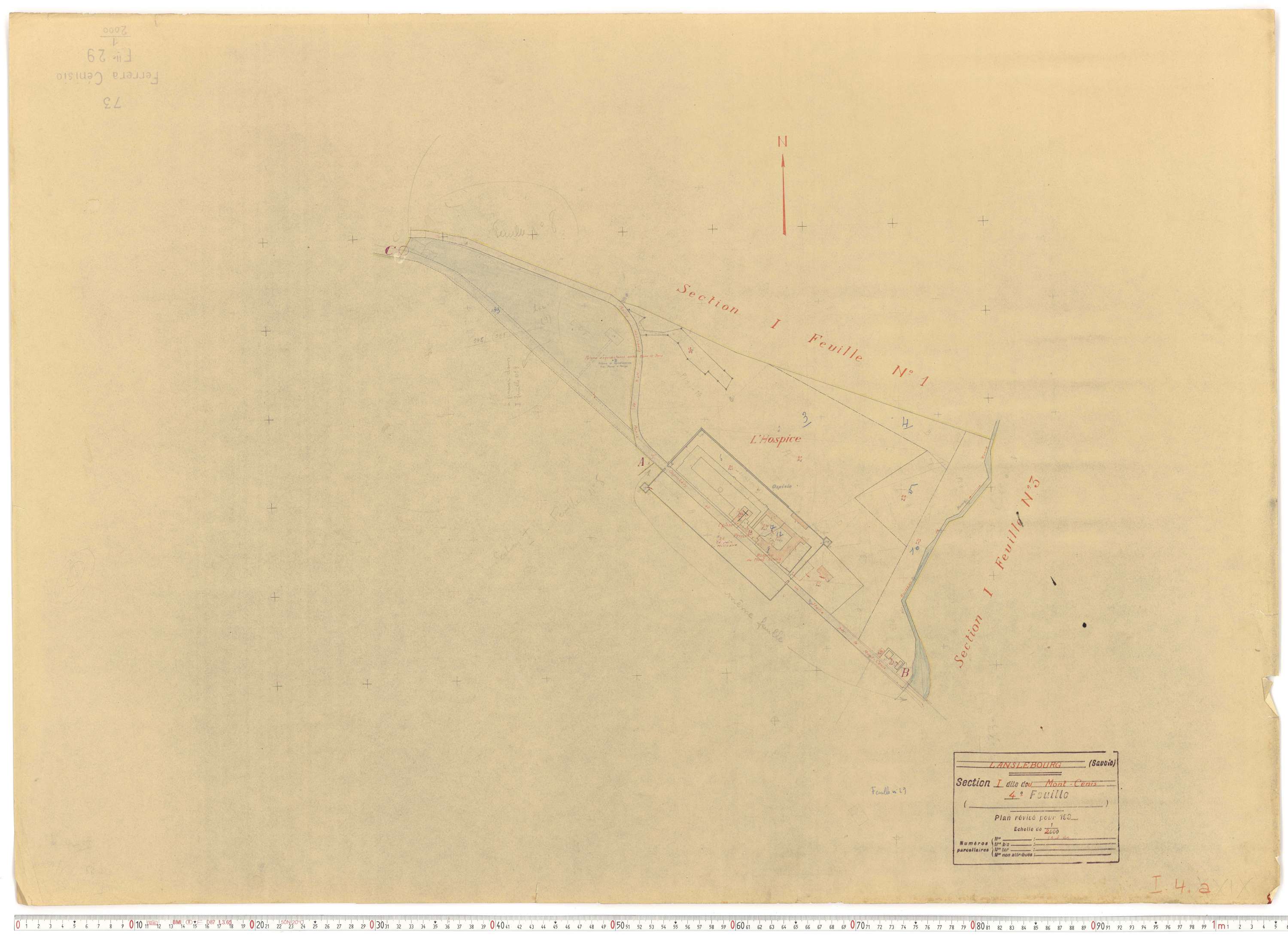 Lanslebourg-Mont-Cenis - Plans cadastraux du cadastre rénové.