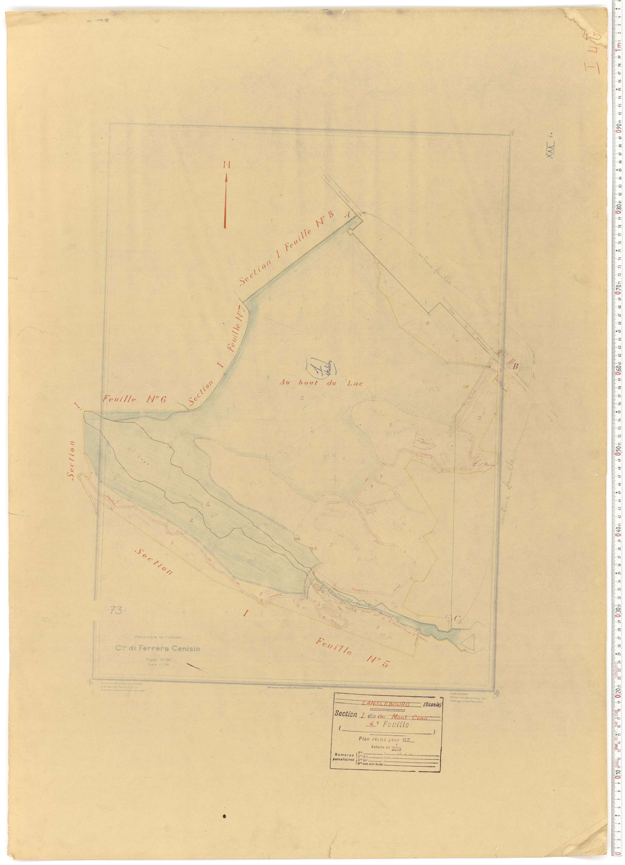 Lanslebourg-Mont-Cenis - Plans cadastraux du cadastre rénové.
