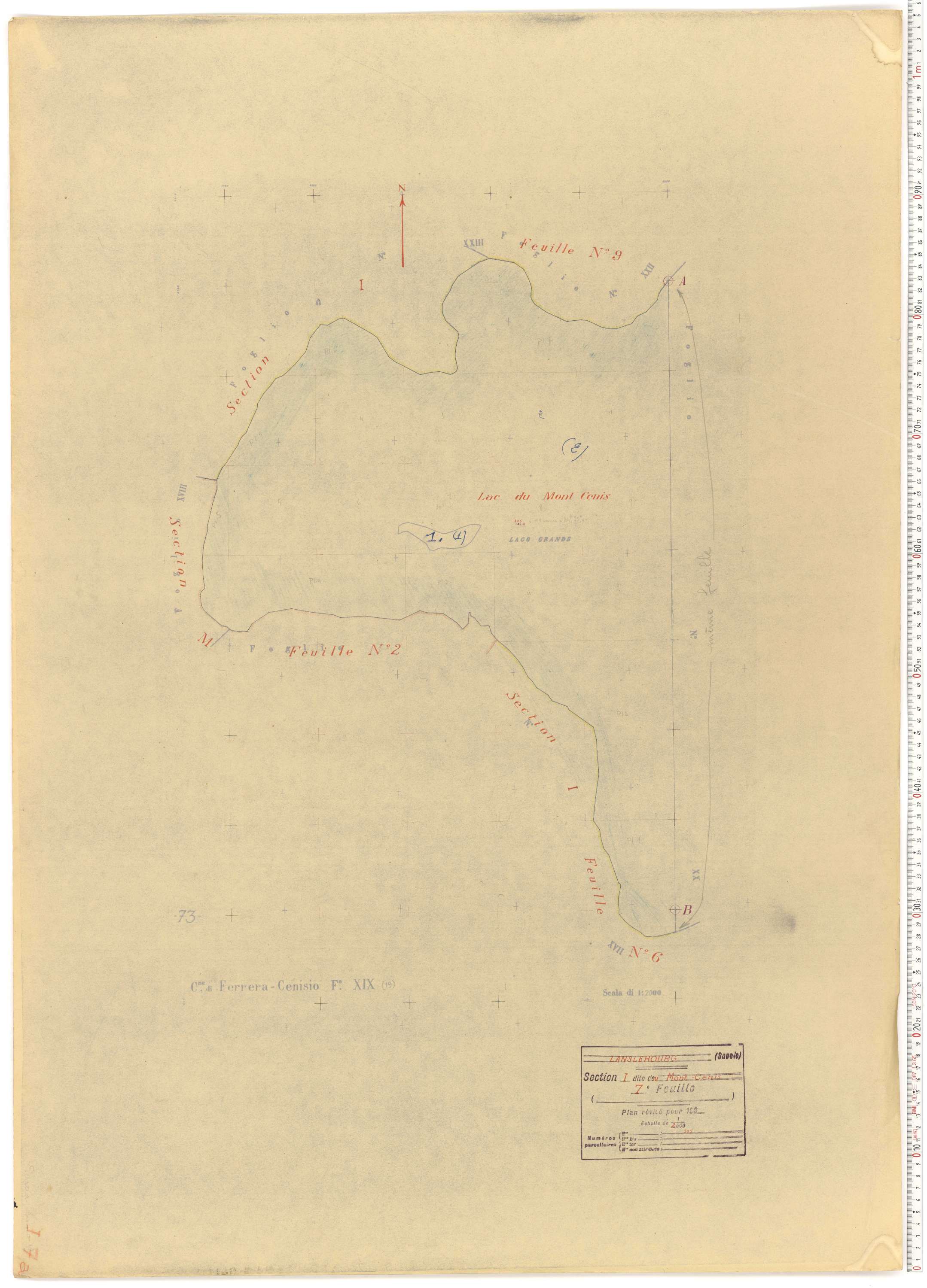 Lanslebourg-Mont-Cenis - Plans cadastraux du cadastre rénové.