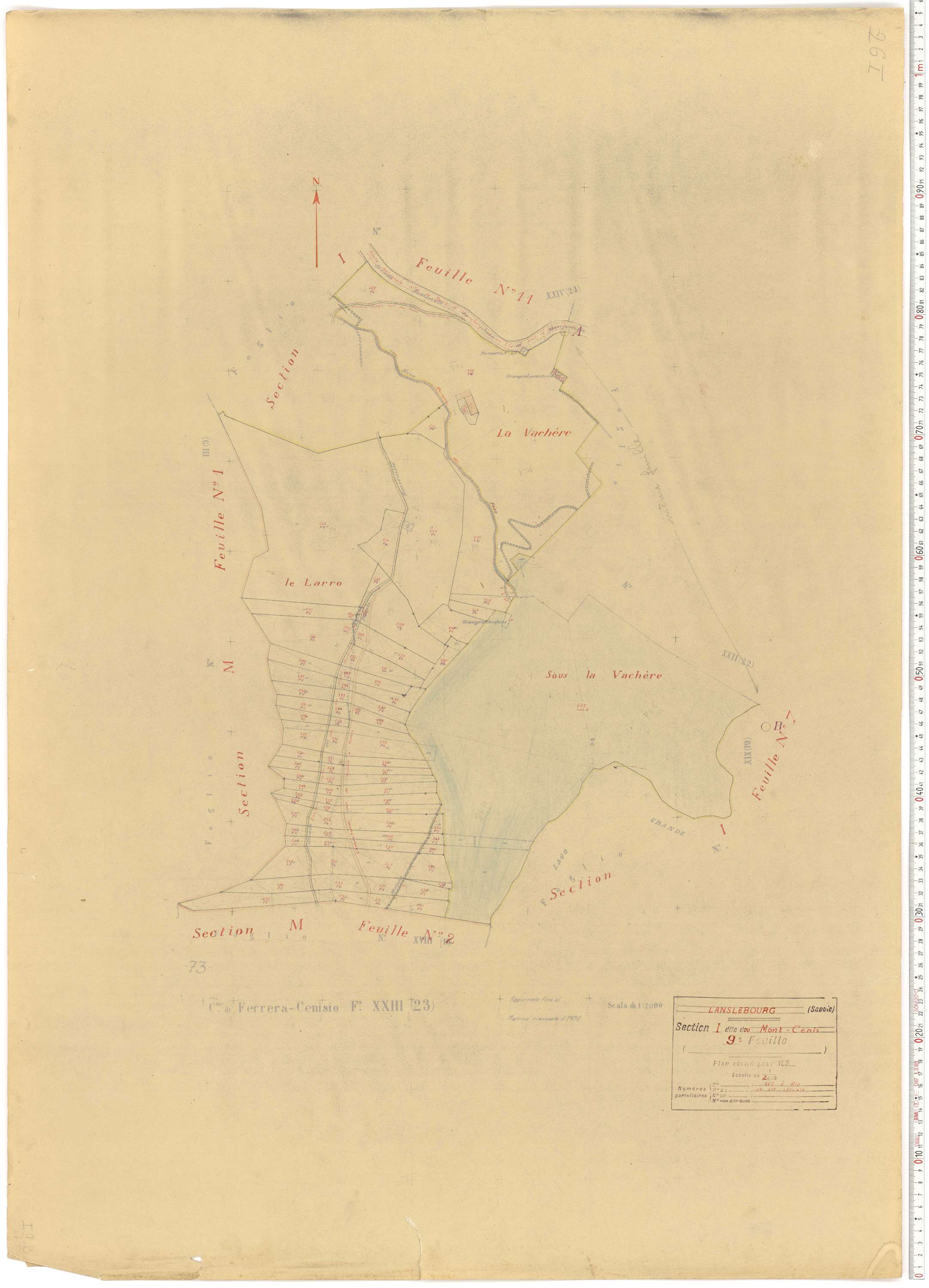 Lanslebourg-Mont-Cenis - Plans cadastraux du cadastre rénové.