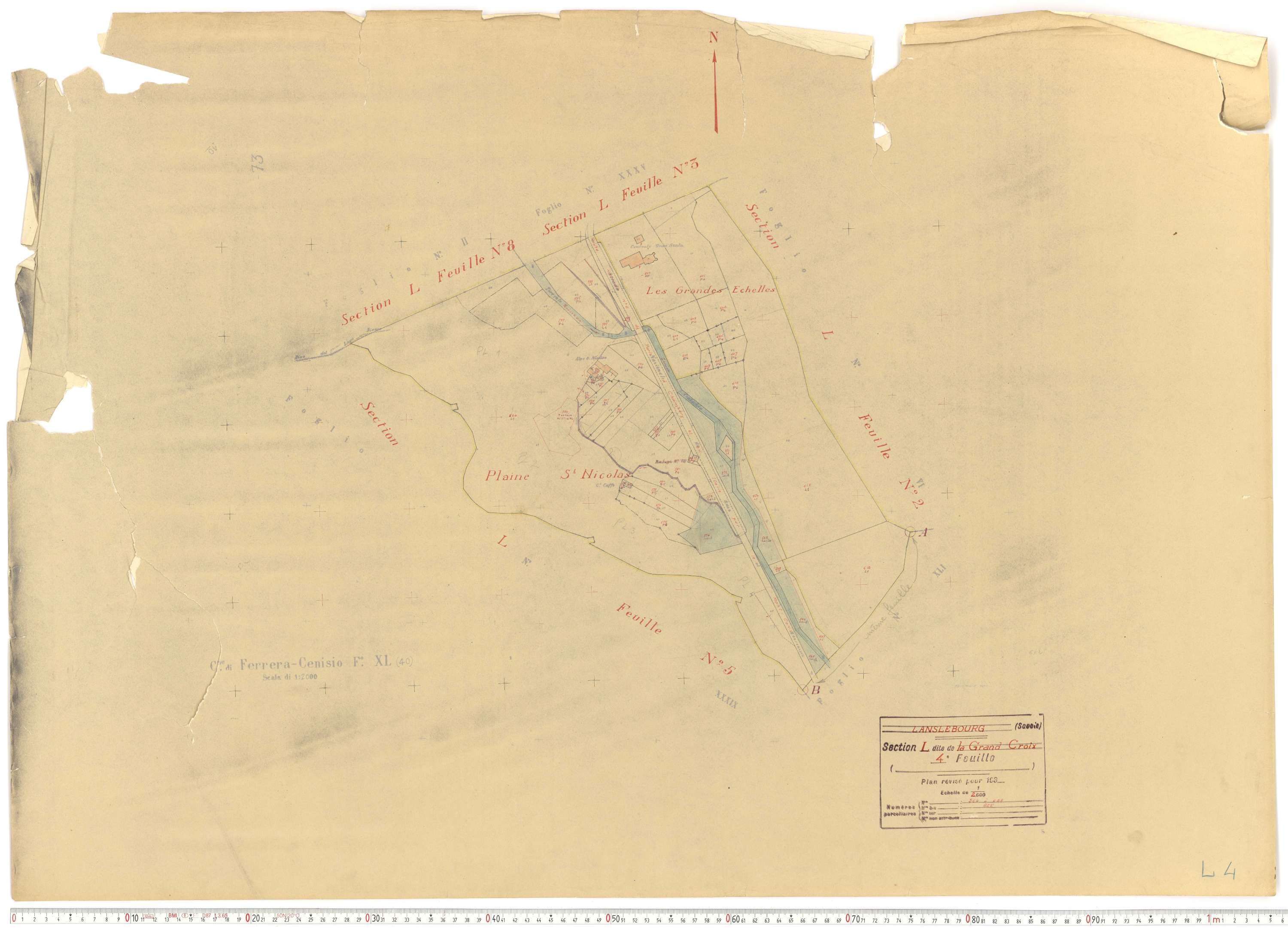 Lanslebourg-Mont-Cenis - Plans cadastraux du cadastre rénové.