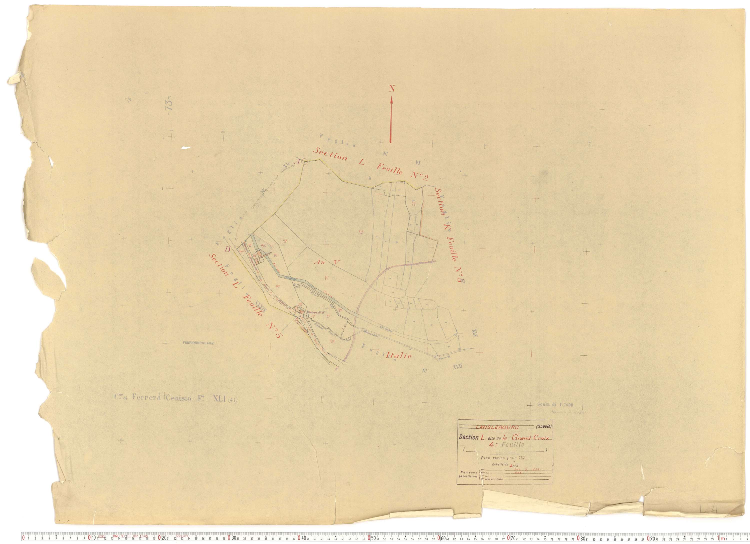 Lanslebourg-Mont-Cenis - Plans cadastraux du cadastre rénové.