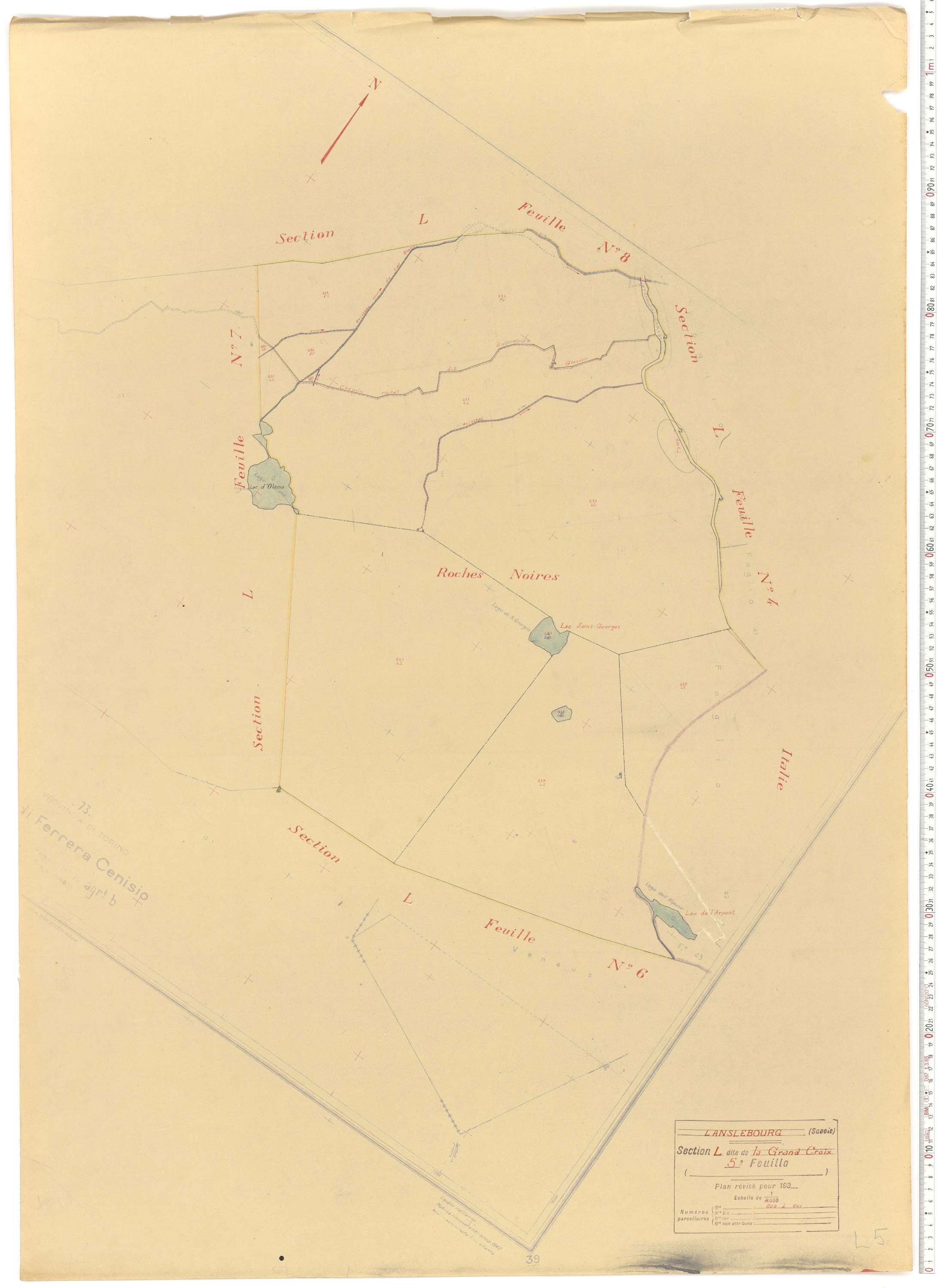 Lanslebourg-Mont-Cenis - Plans cadastraux du cadastre rénové.