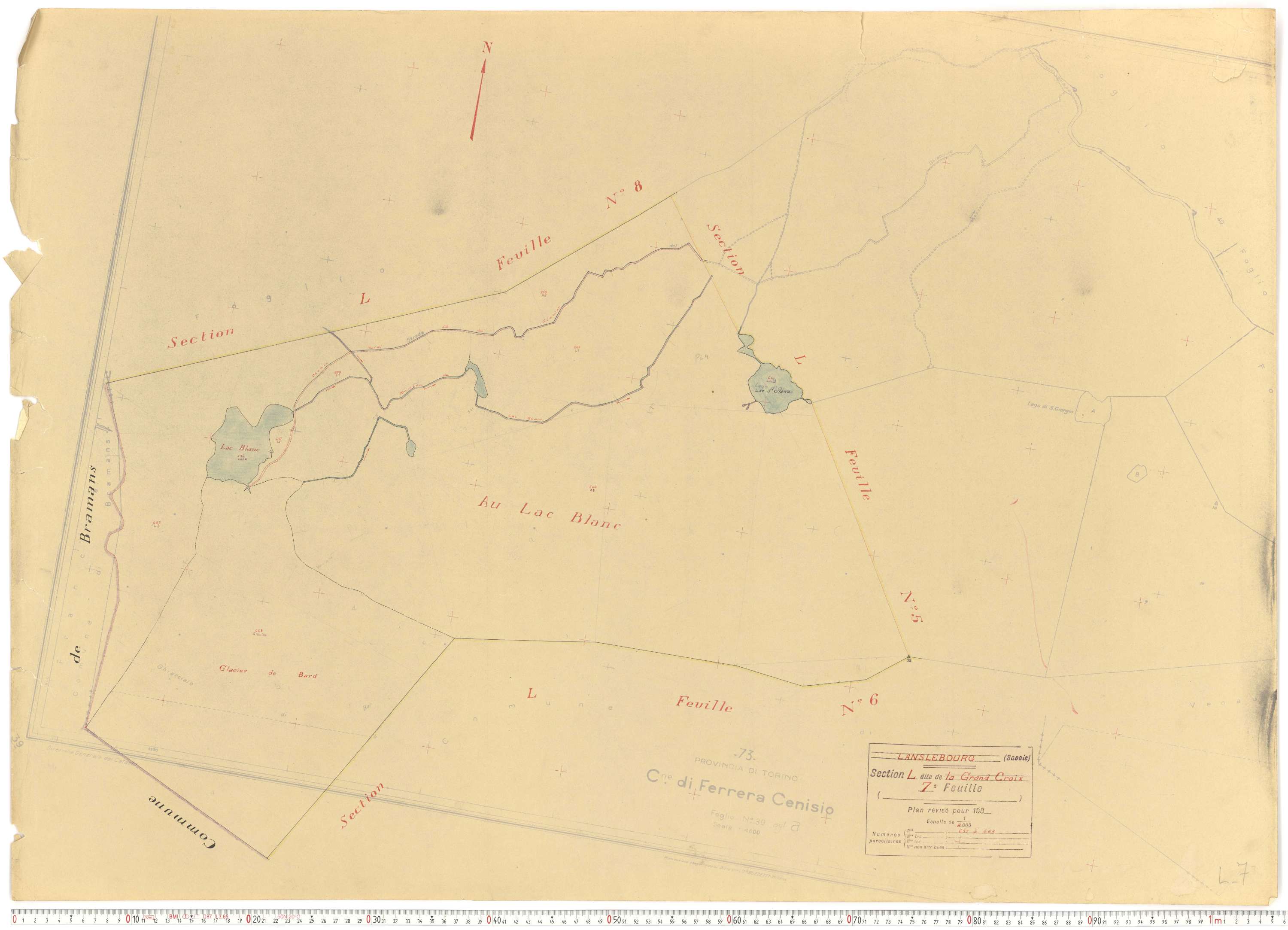 Lanslebourg-Mont-Cenis - Plans cadastraux du cadastre rénové.
