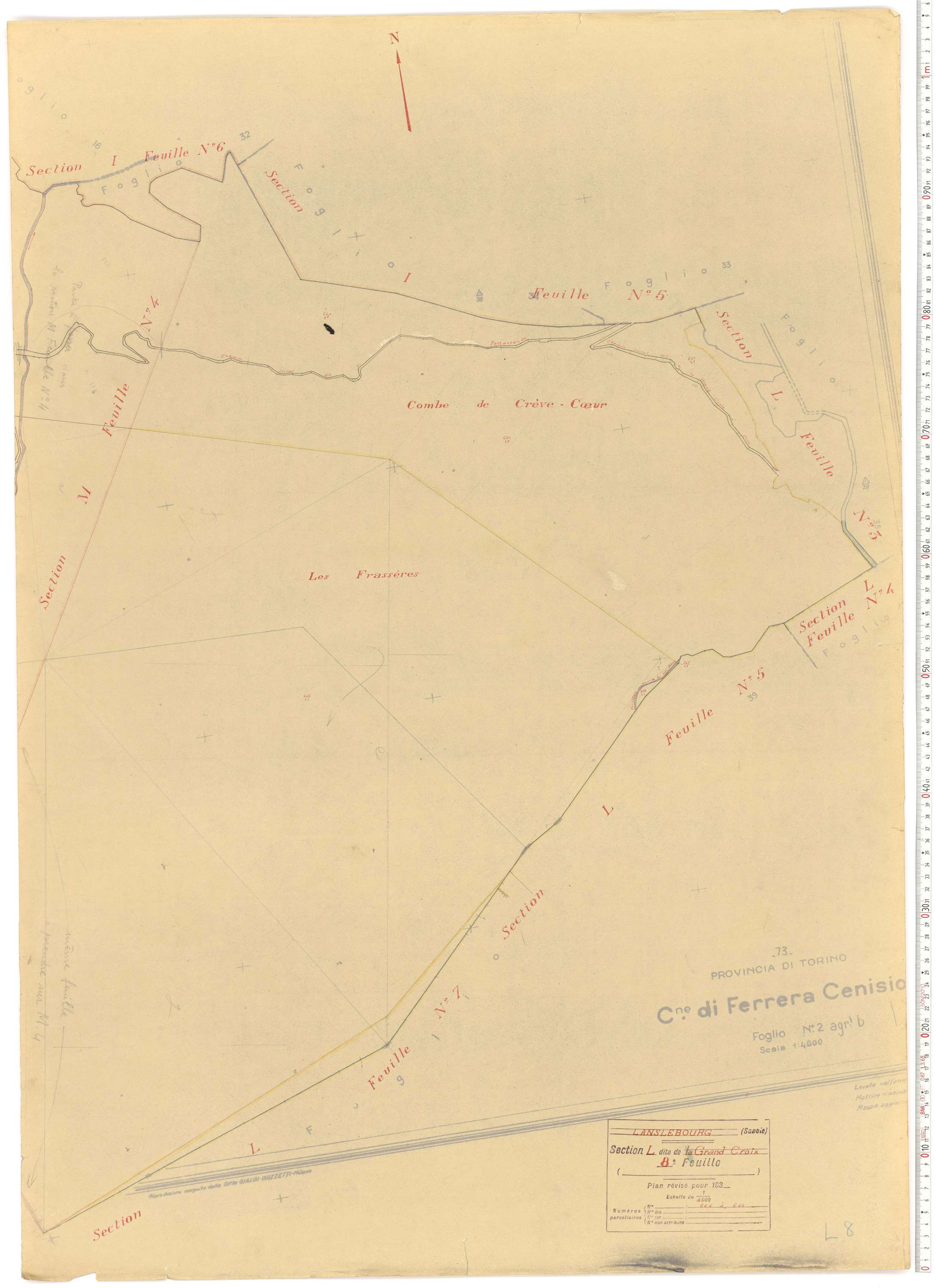 Lanslebourg-Mont-Cenis - Plans cadastraux du cadastre rénové.