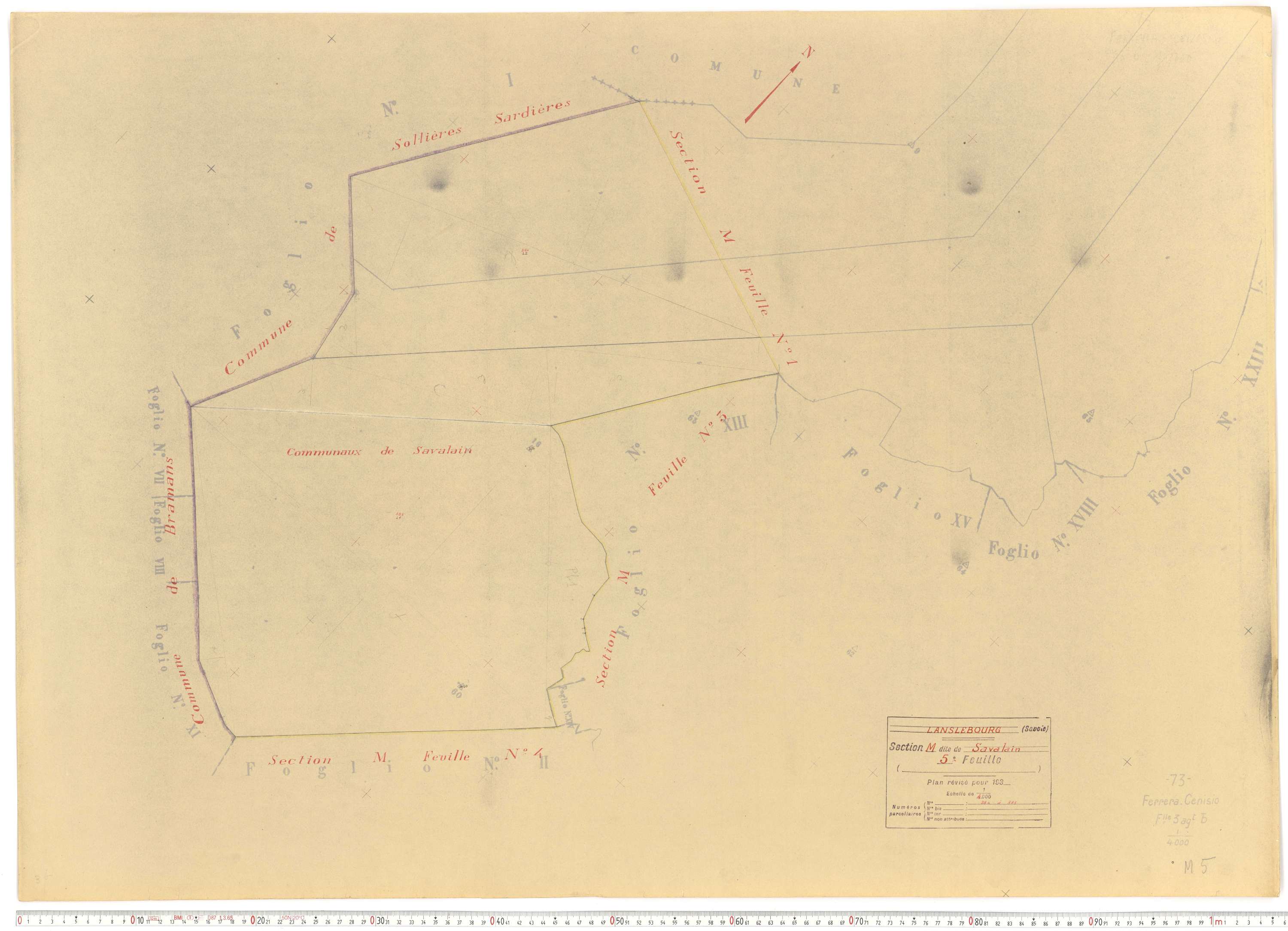 Lanslebourg-Mont-Cenis - Plans cadastraux du cadastre rénové.