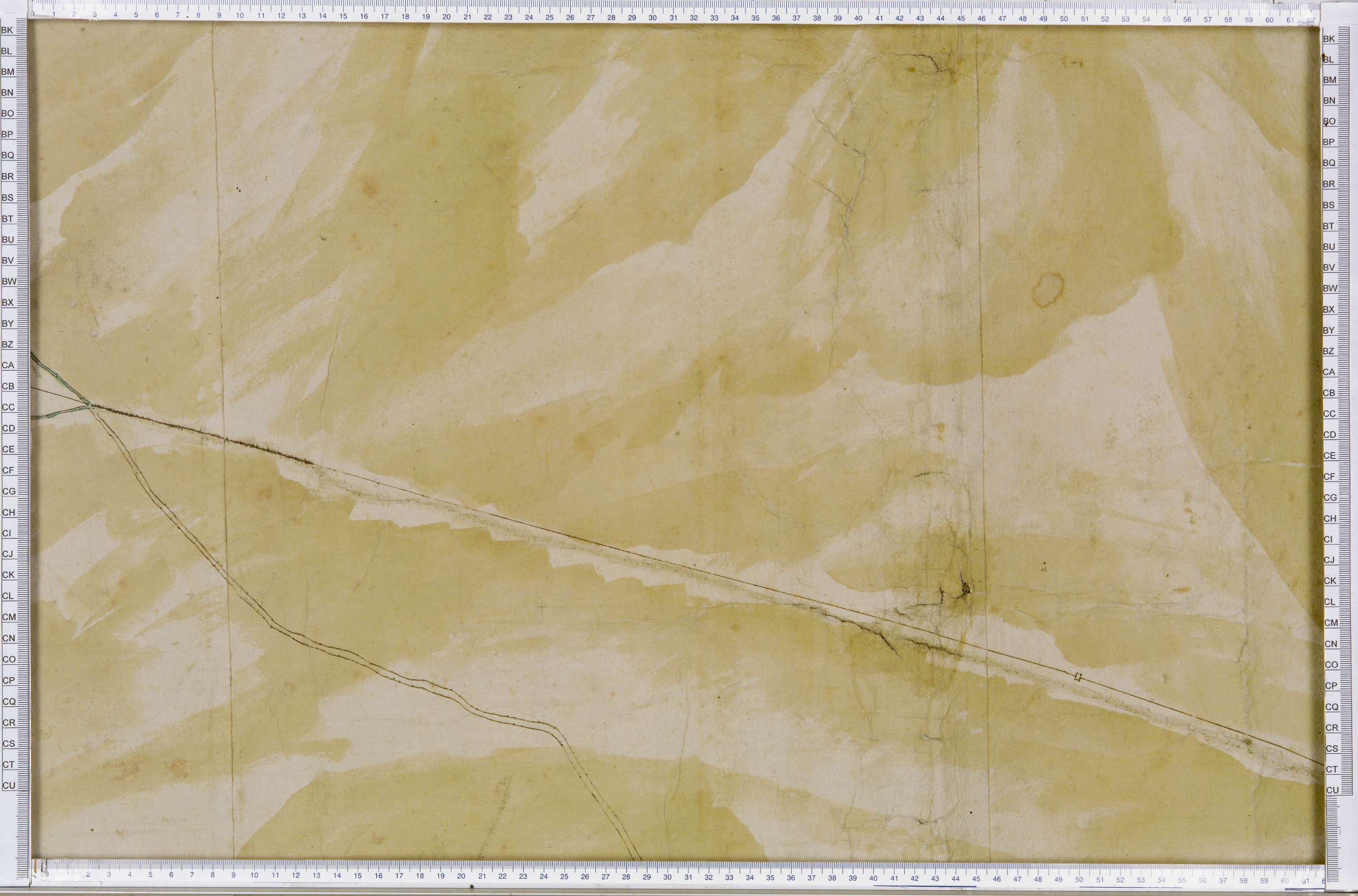 Lanslebourg-Mont-Cenis - Copie de la mappe originale (plan cadastral) de la commune de Lanslebourg. Signée Cocelli, directeur du bureau de la péréquation.