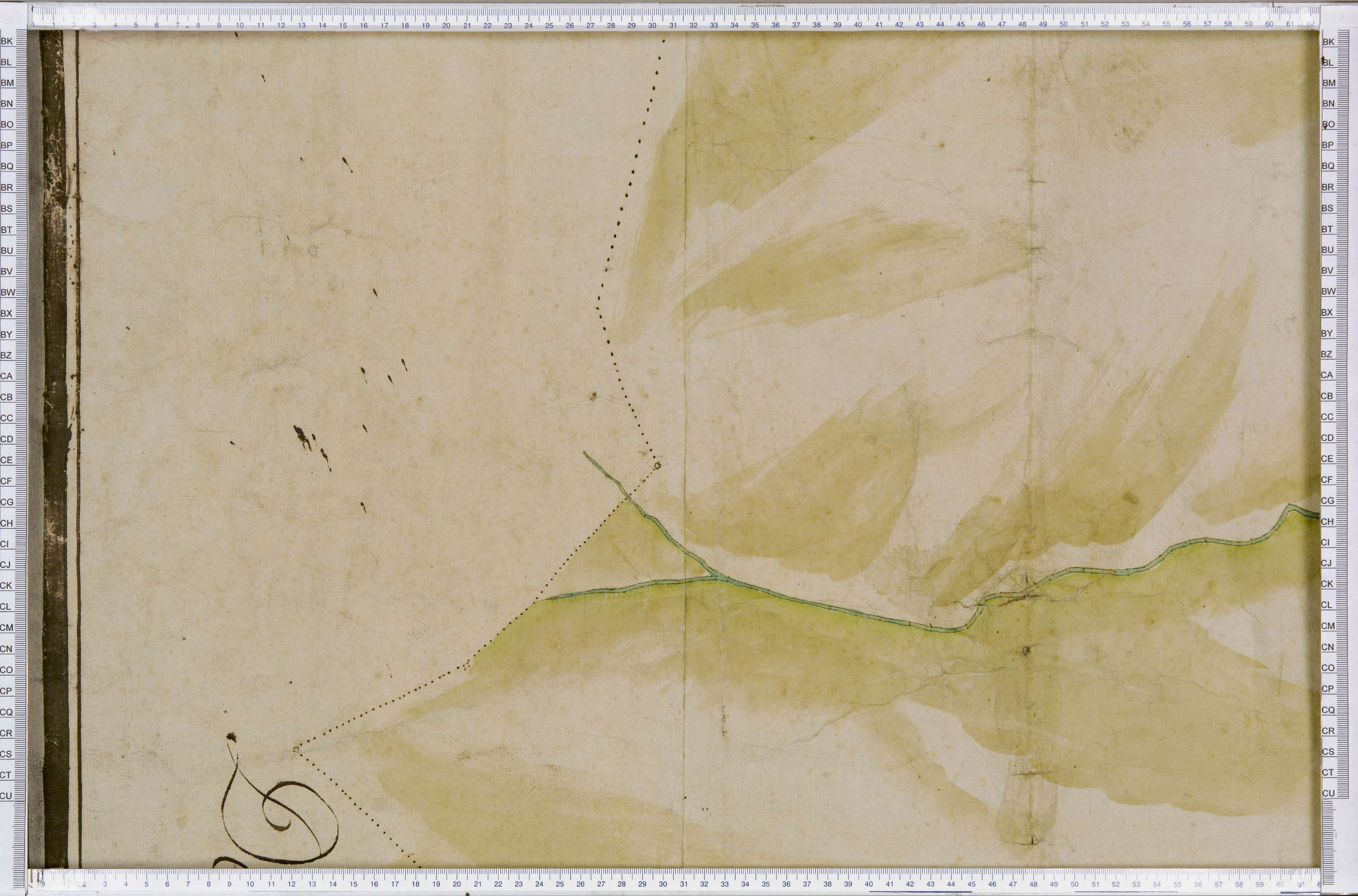 Lanslebourg-Mont-Cenis - Copie de la mappe originale (plan cadastral) de la commune de Lanslebourg. Signée Cocelli, directeur du bureau de la péréquation.